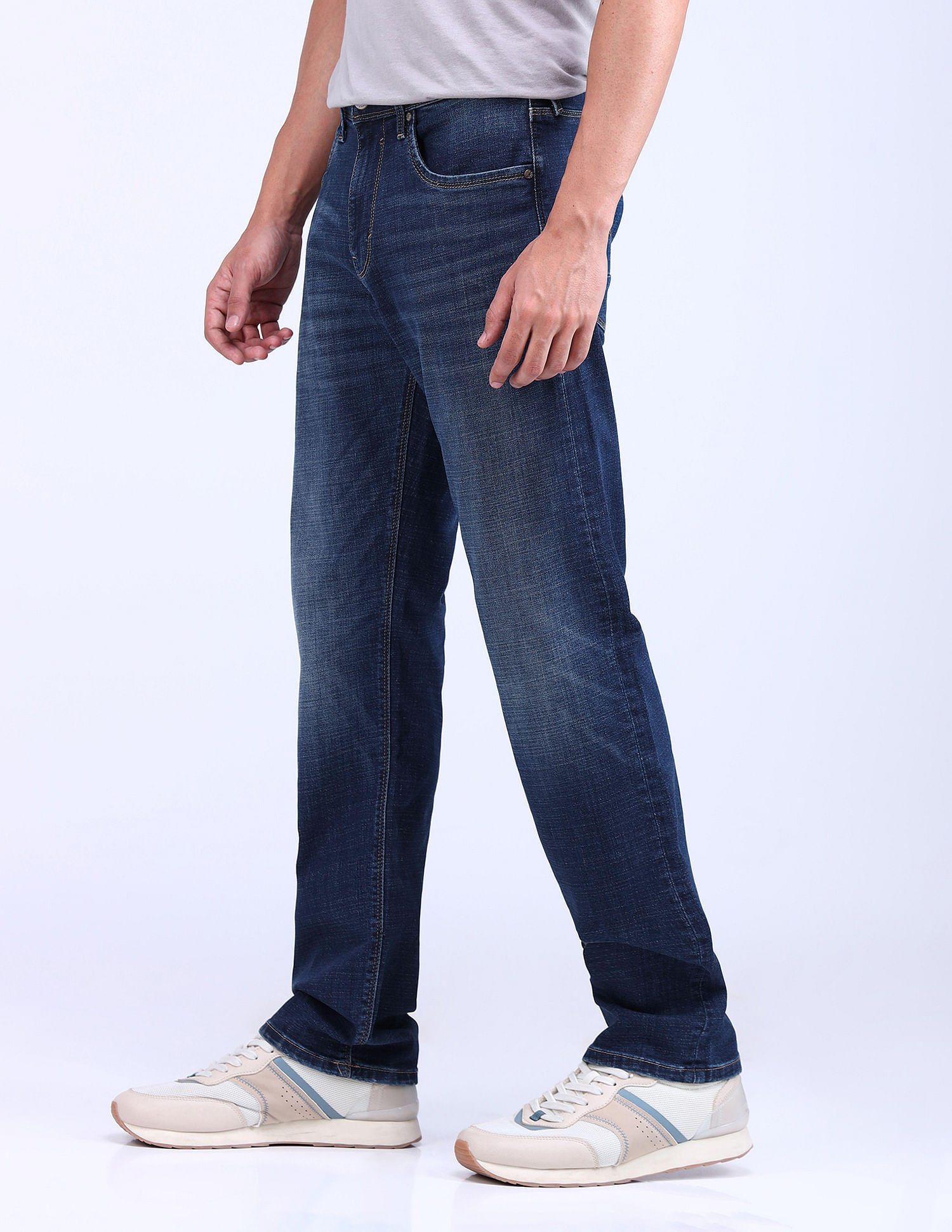 Flying Machine F-Jango Straight Fit Stone Wash Jeans