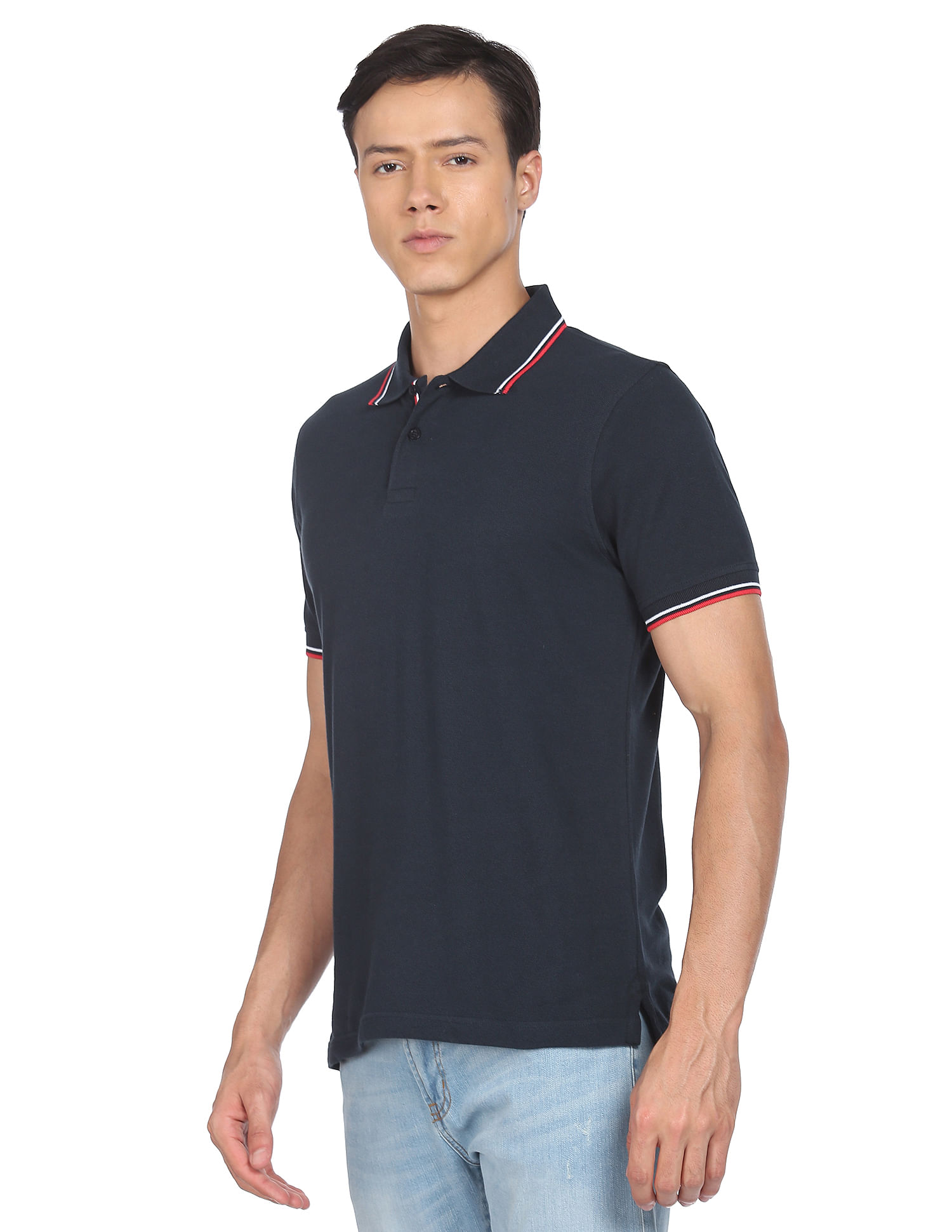 Arrow Sports Solid Cotton Polo Shirt