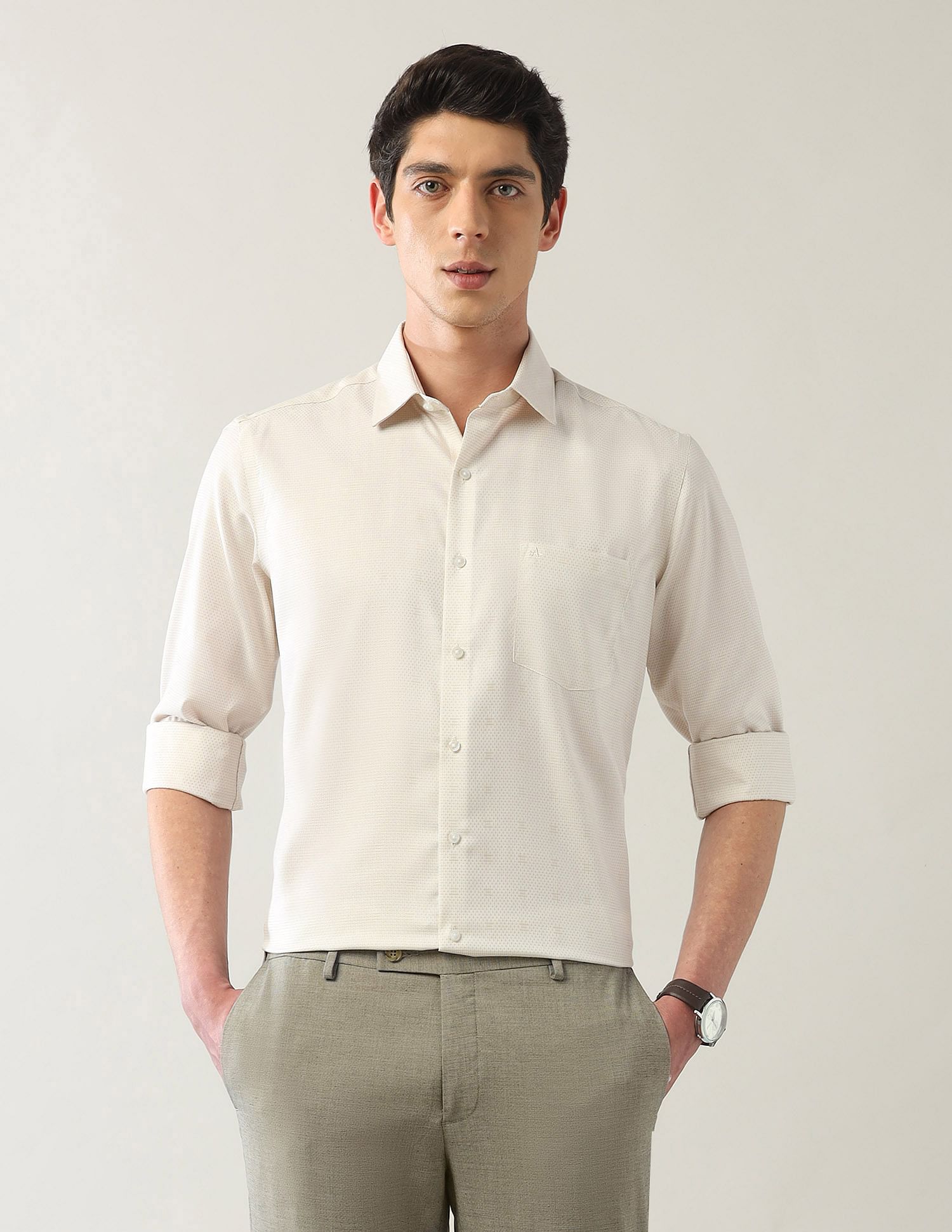 Arrow Manhattan Slim Fit Autopress Shirt
