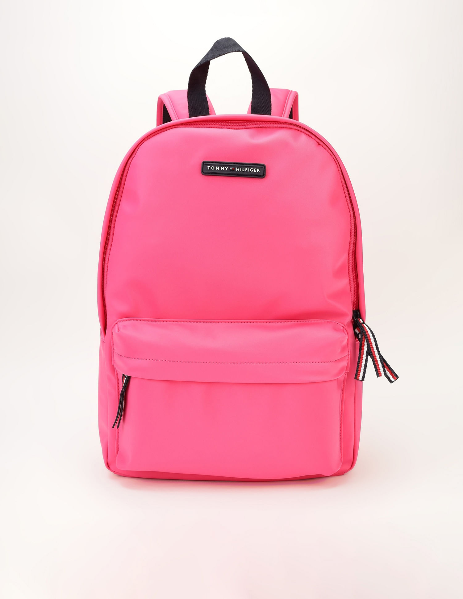Tommy Hilfiger Solid Pink Nylon Backpack