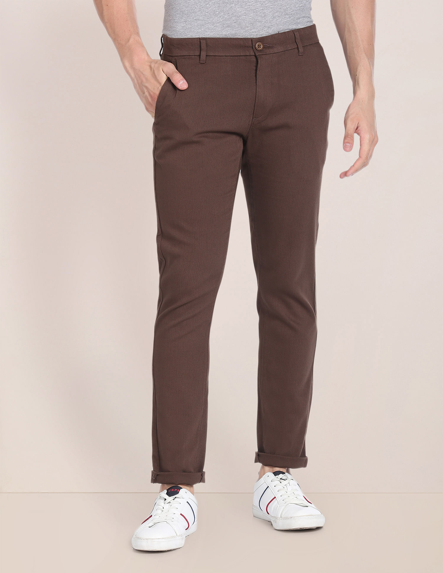 U.S. Polo Assn. Cotton Stretch Dobby Trousers