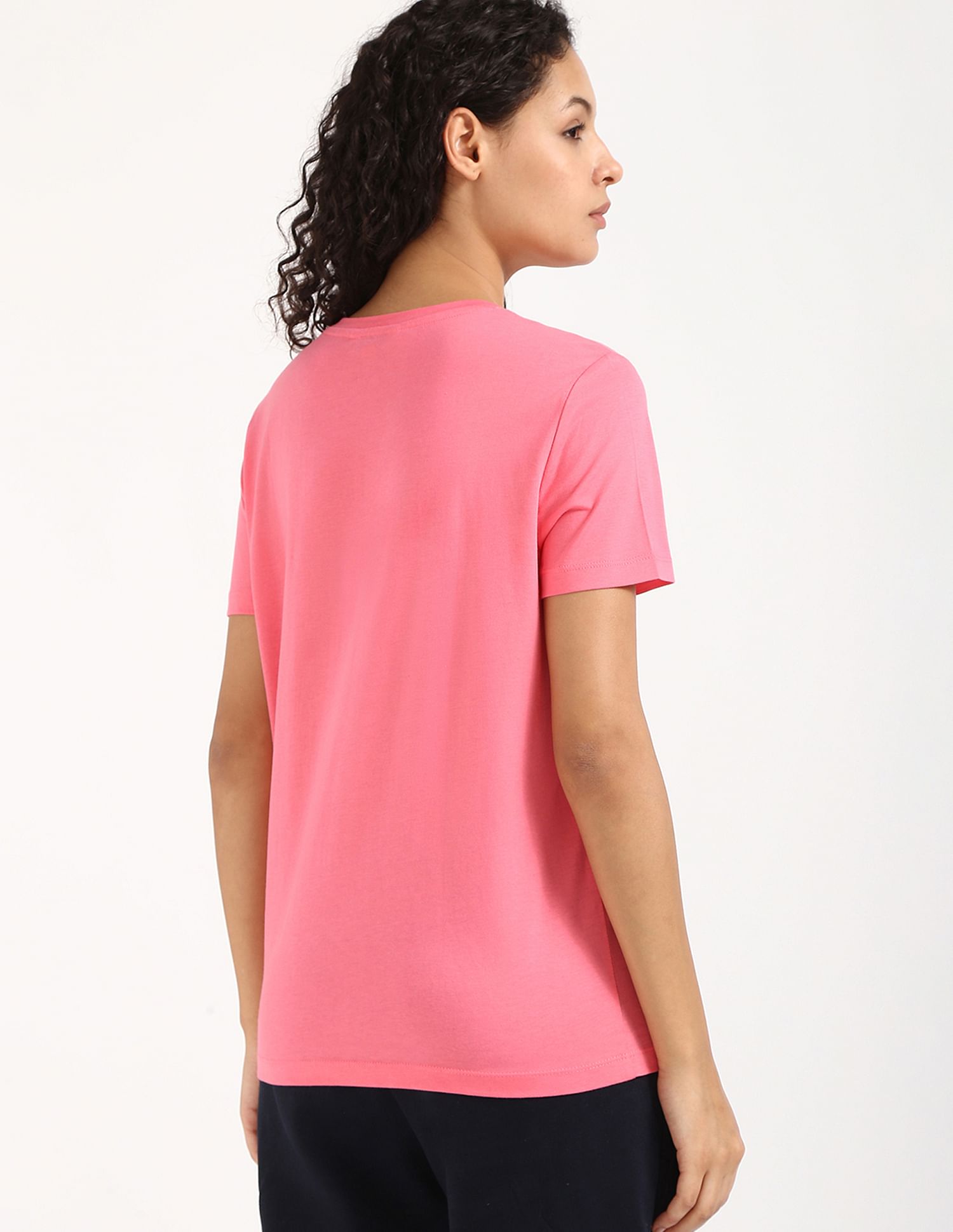 Tommy Hilfiger Pink Women's T-shirt for Soft Look