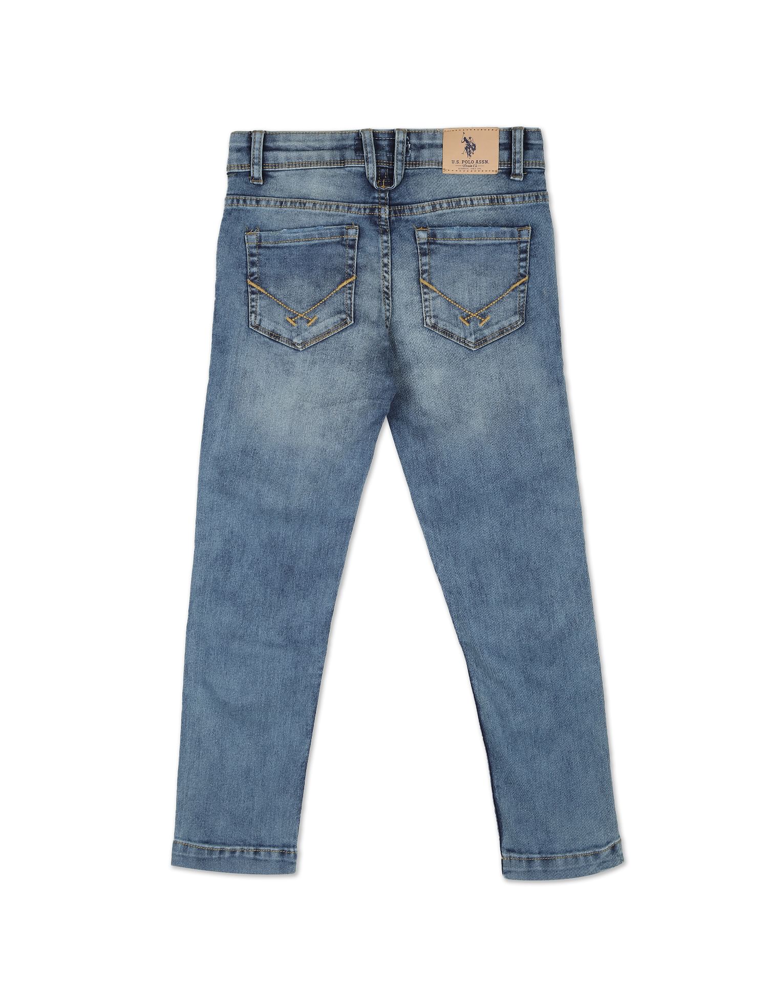 U.S. Polo Assn. Kids Stone Wash Slim Fit Jeans