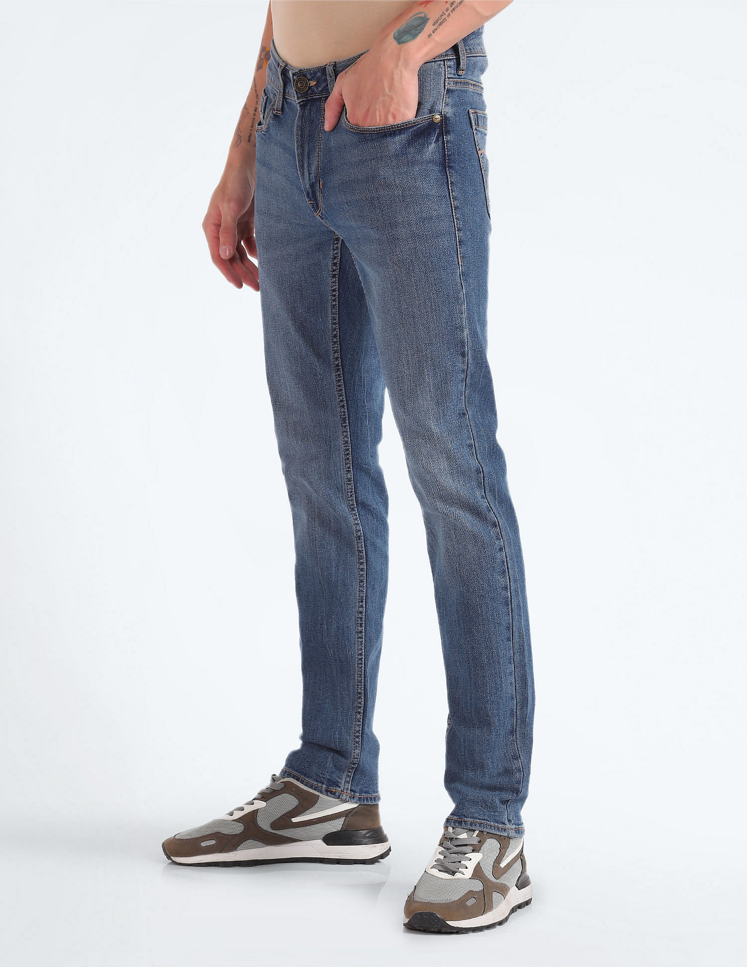 Flying Machine Jackson Skinny Fit Stone Washed Jeans