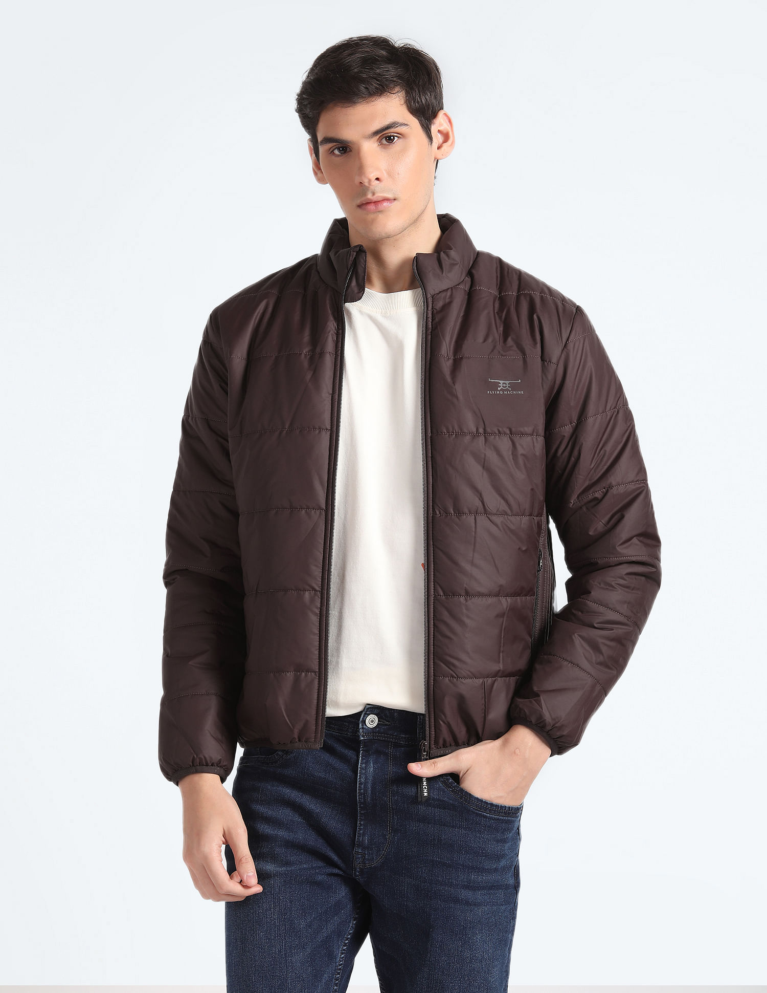 Flying Machine High Neck Solid Jacket
