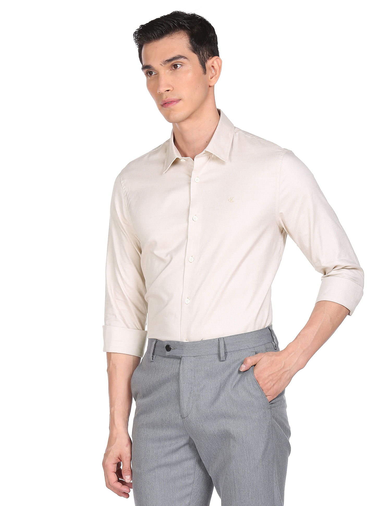 Calvin Klein refined wool navy suit trouser | ASOS