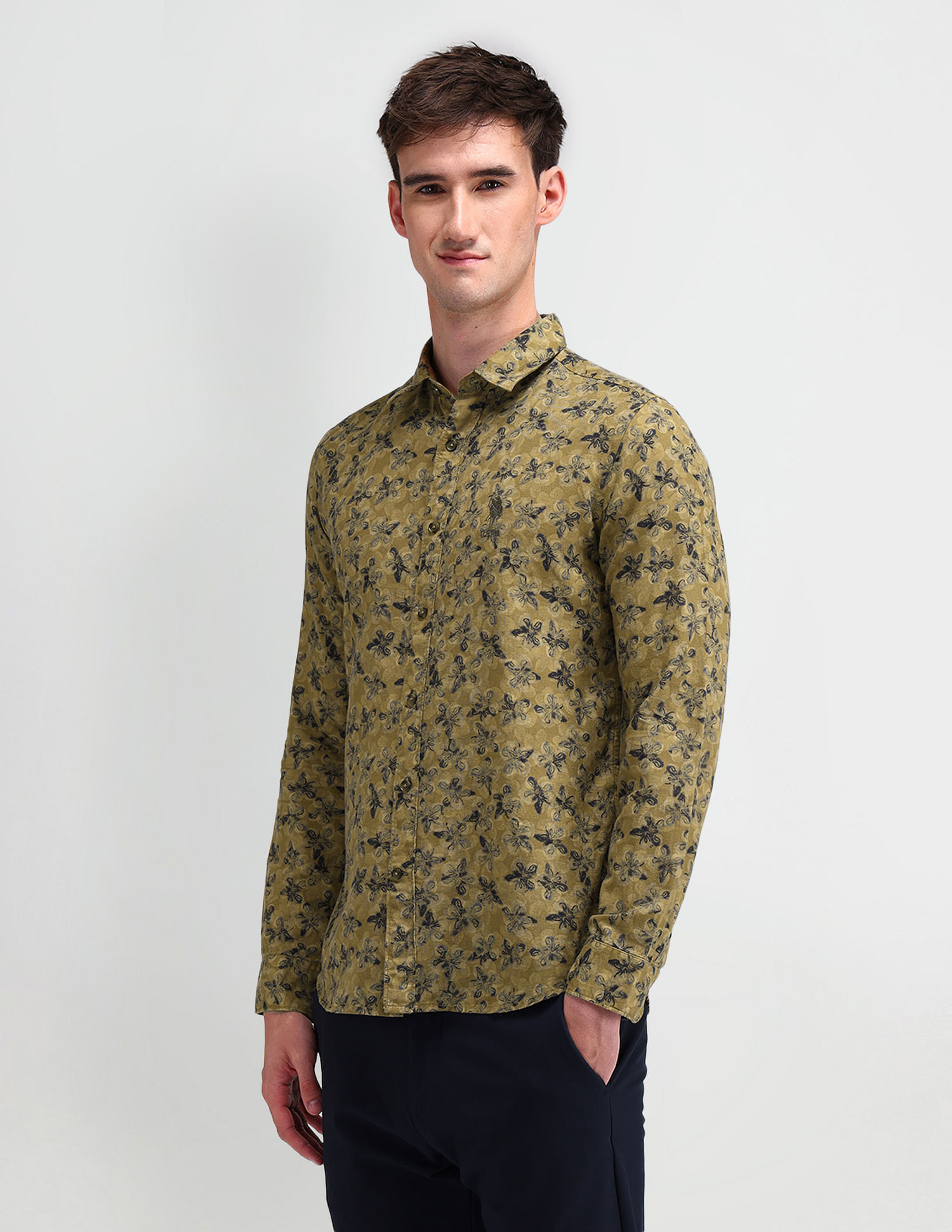 U.S. Polo Assn. Denim Co. Slim Fit Floral Shirt