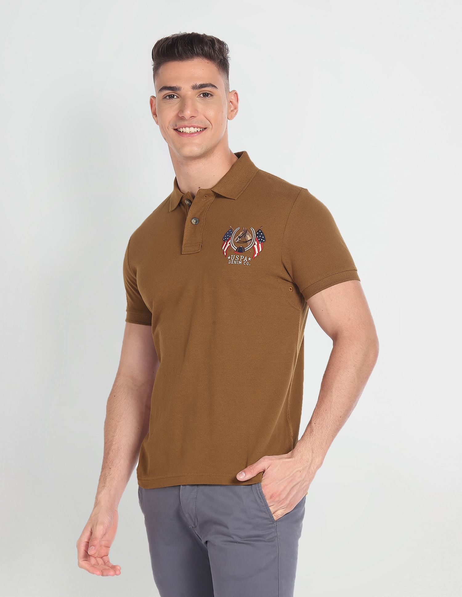 Muscle fit clearance polo