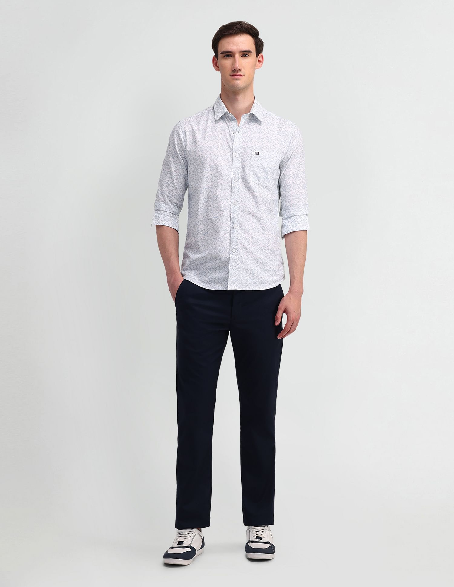 Arrow Sport Abstract Print Cotton Shirt