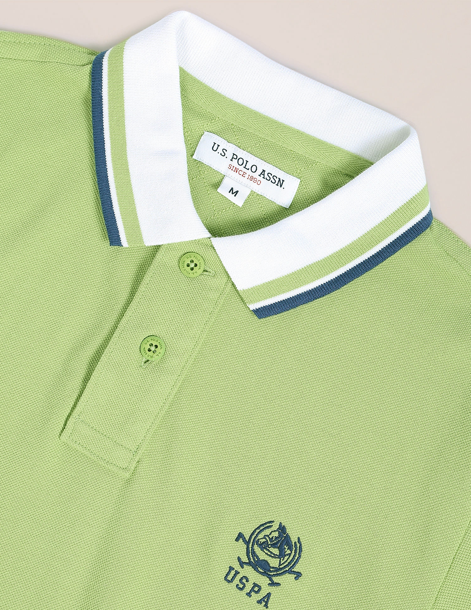 U.S. Polo Assn. Contrast Collar Pure Cotton Polo Shirt