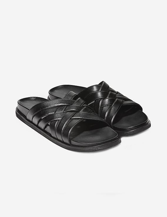 Cole Haan Mens Feathercraft Slide Sandals Black Leather Slip On Size 11 Cole Haan Men main image 4