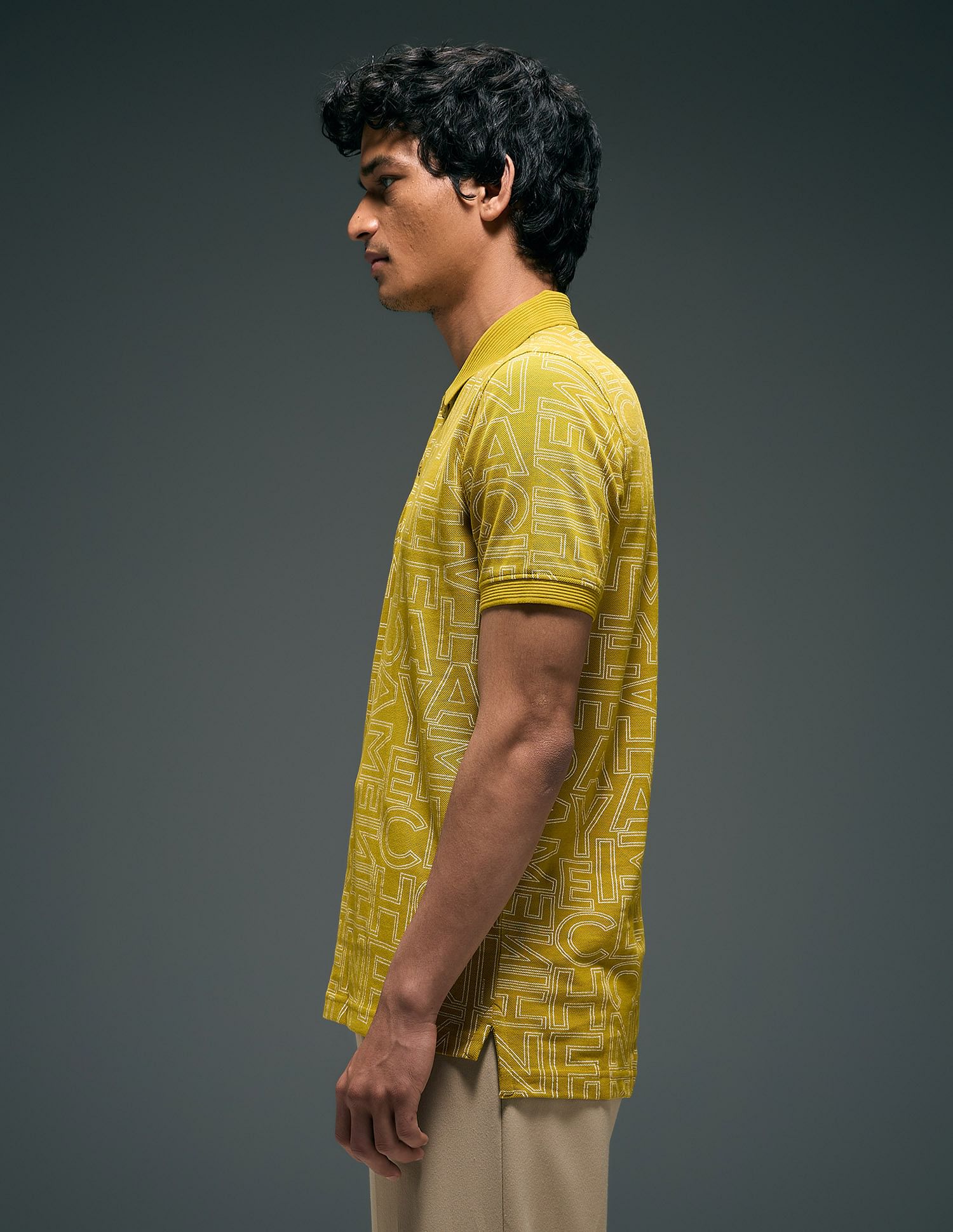 Flying Machine All Over Printed Regular Fit Polo Shirt