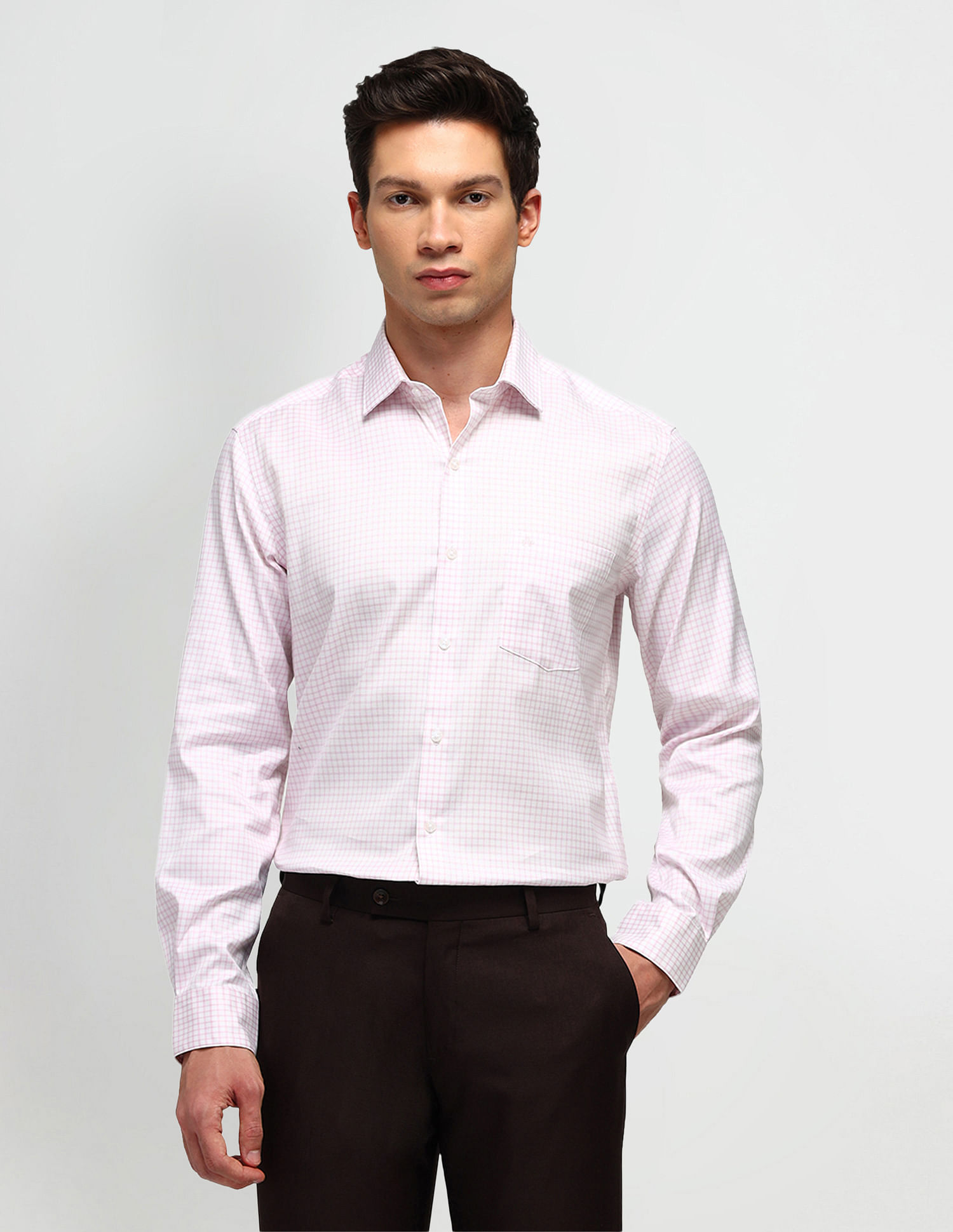 Arrow Slim Fit All-Over Pattern Shirt