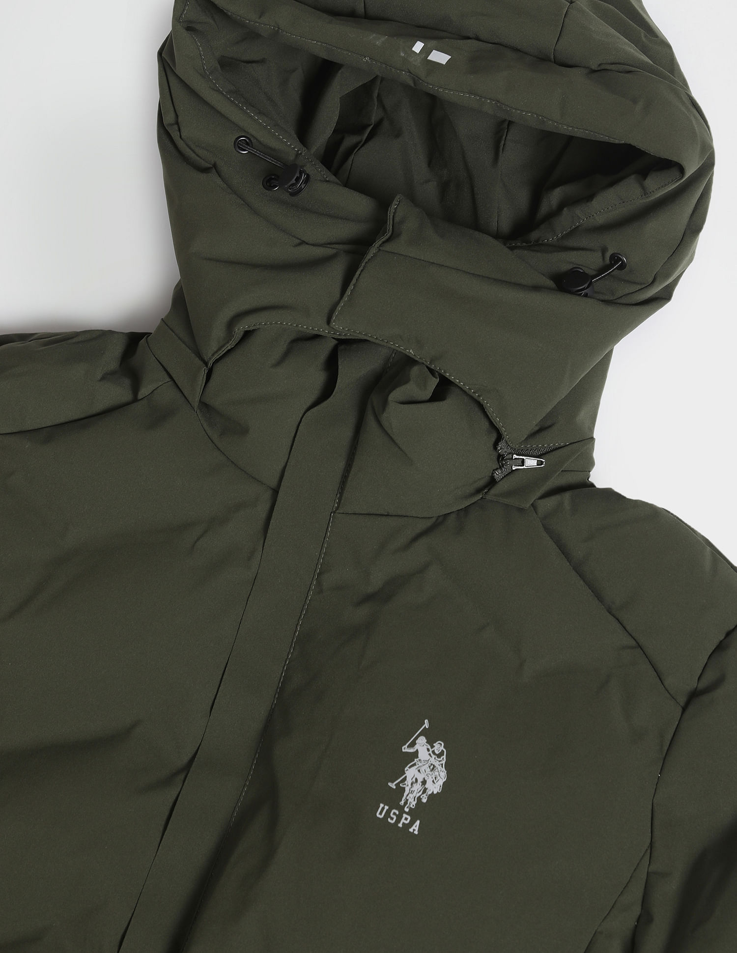 U.S. Polo Assn. Denim Co. High Neck Solid Puffer Jacket