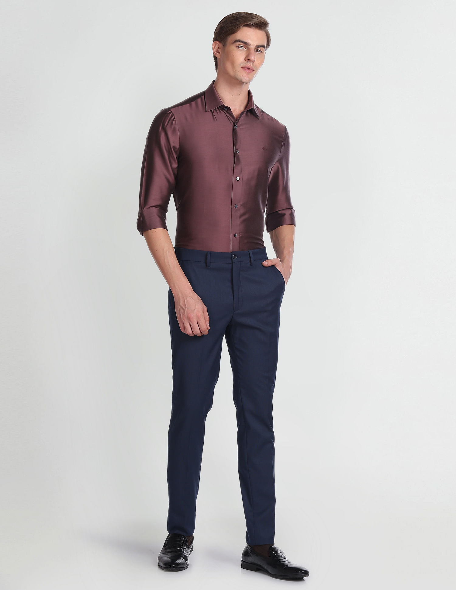 Arrow Solid Dobby Formal Shirt