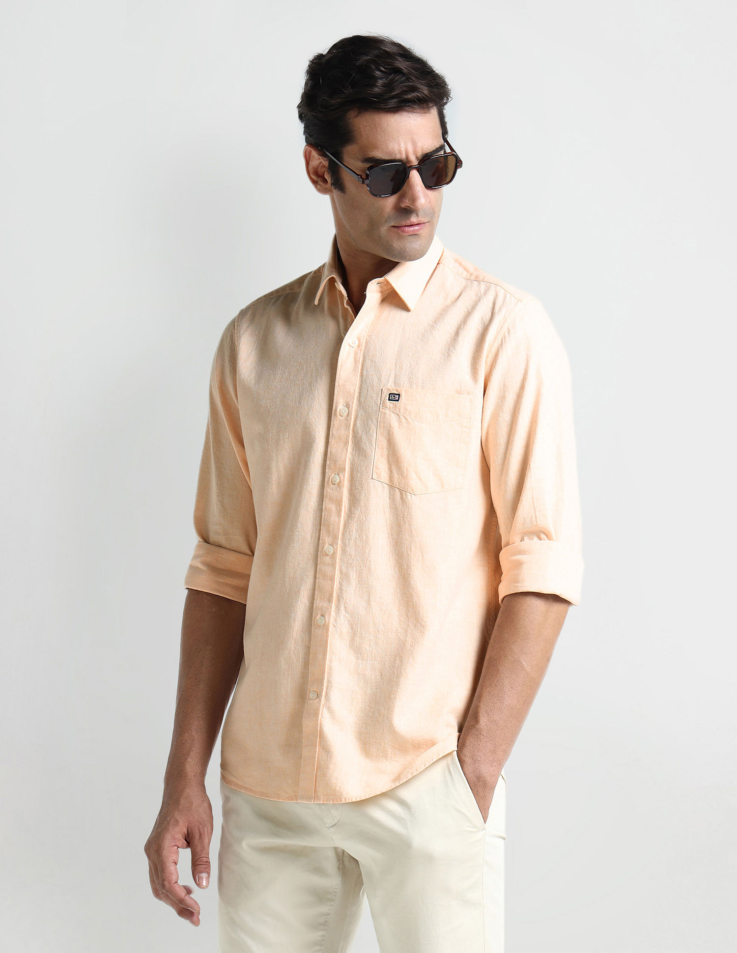 Arrow Sport Manhattan Slim Fit Cotton Shirt