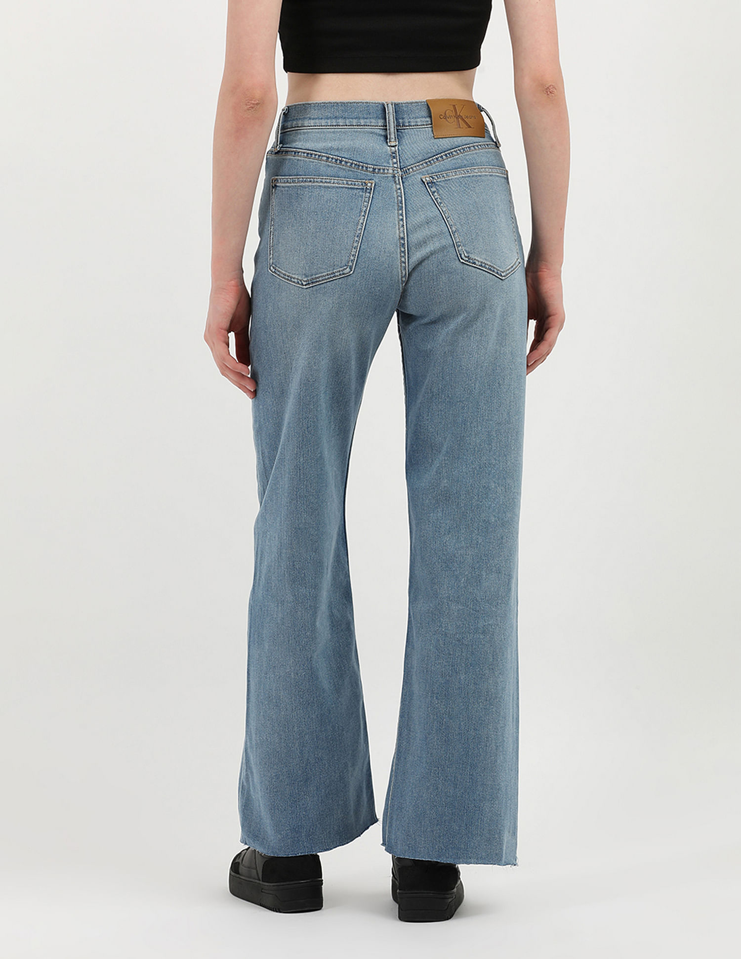 Calvin Klein Jeans Mid Rise Wide Leg Jeans