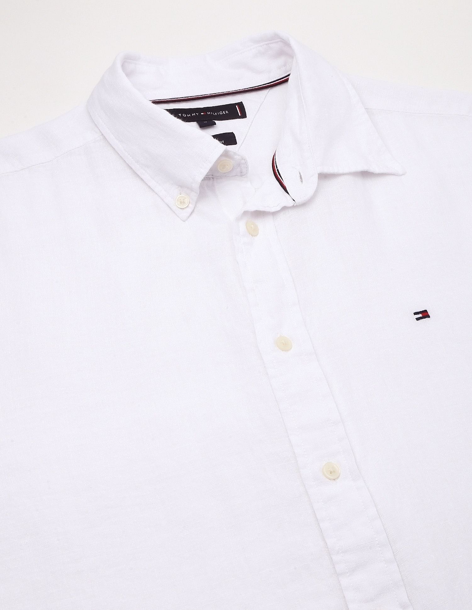Tommy Hilfiger Solid Regular-Fit Linen Shirt