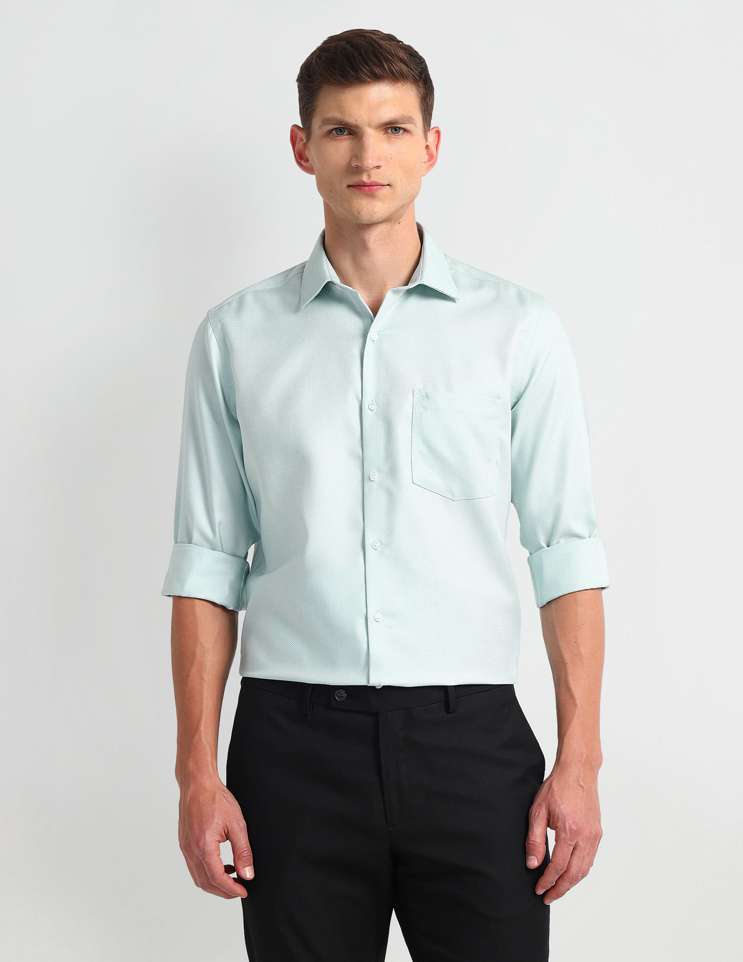 Arrow Self-design Cotton Shirt