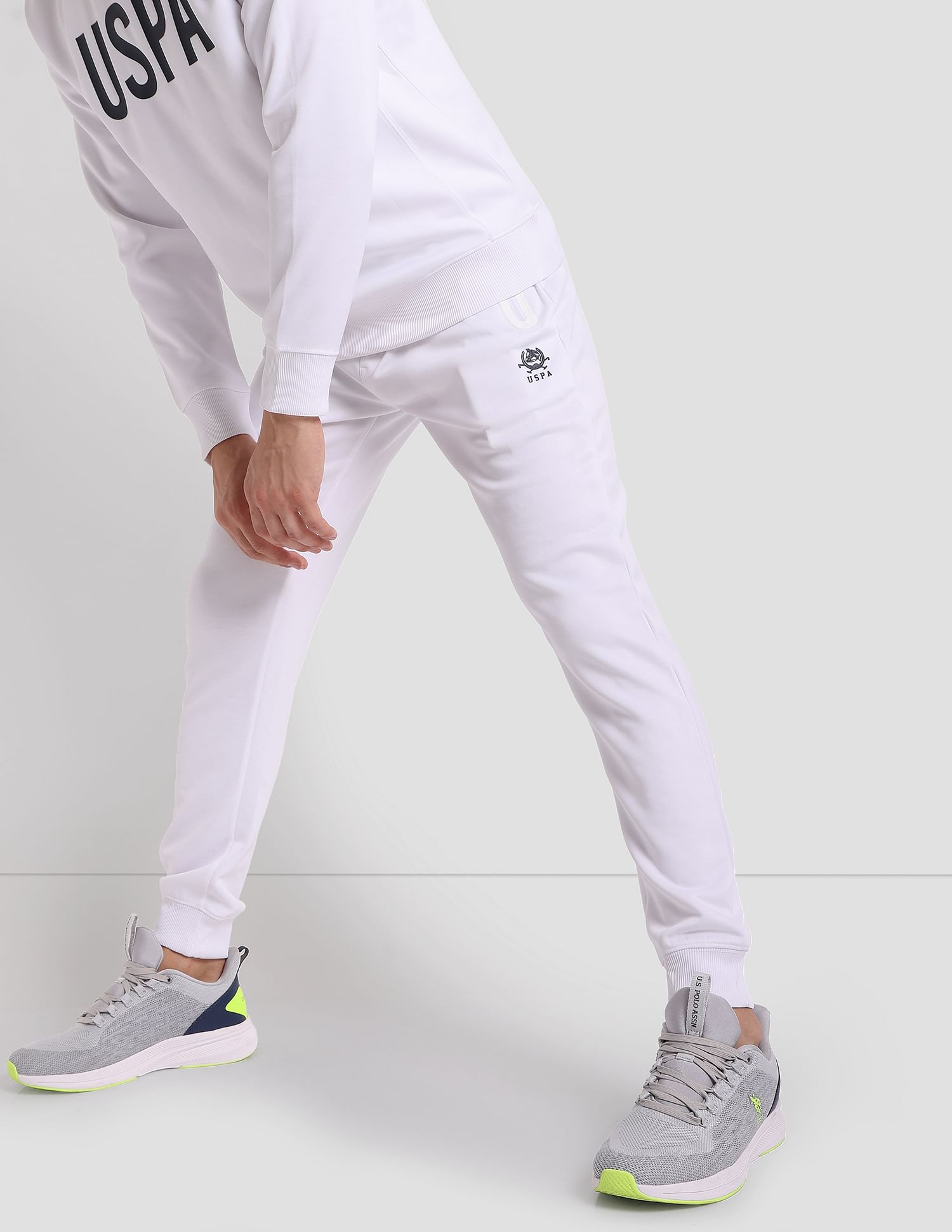 White athletic joggers sale