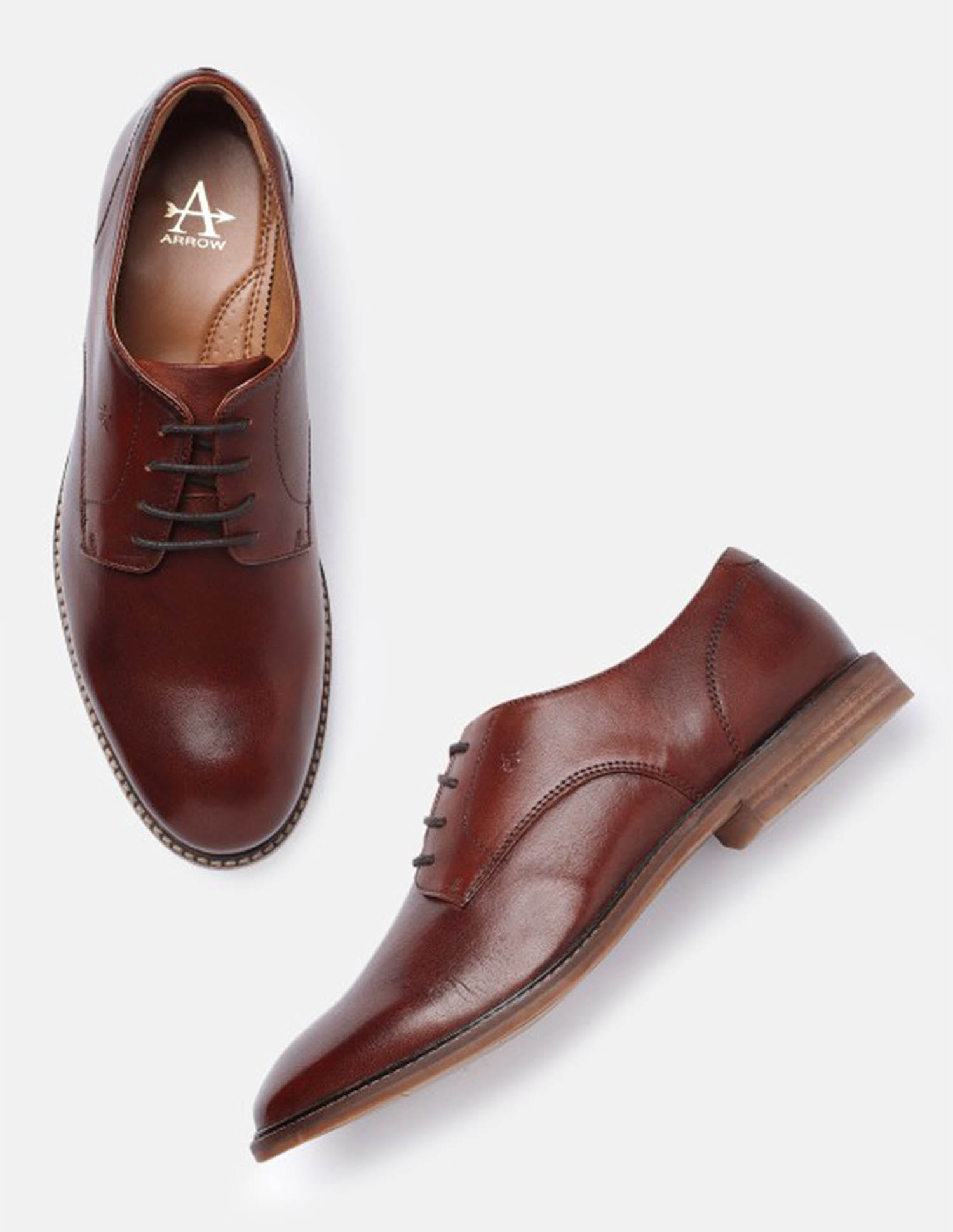Buy Arrow Men Round Toe Idris Oxford Shoes
