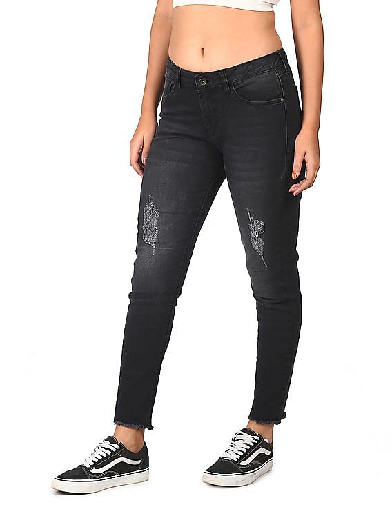 Flying Machine Women Mid Rise Clean Look Jeans