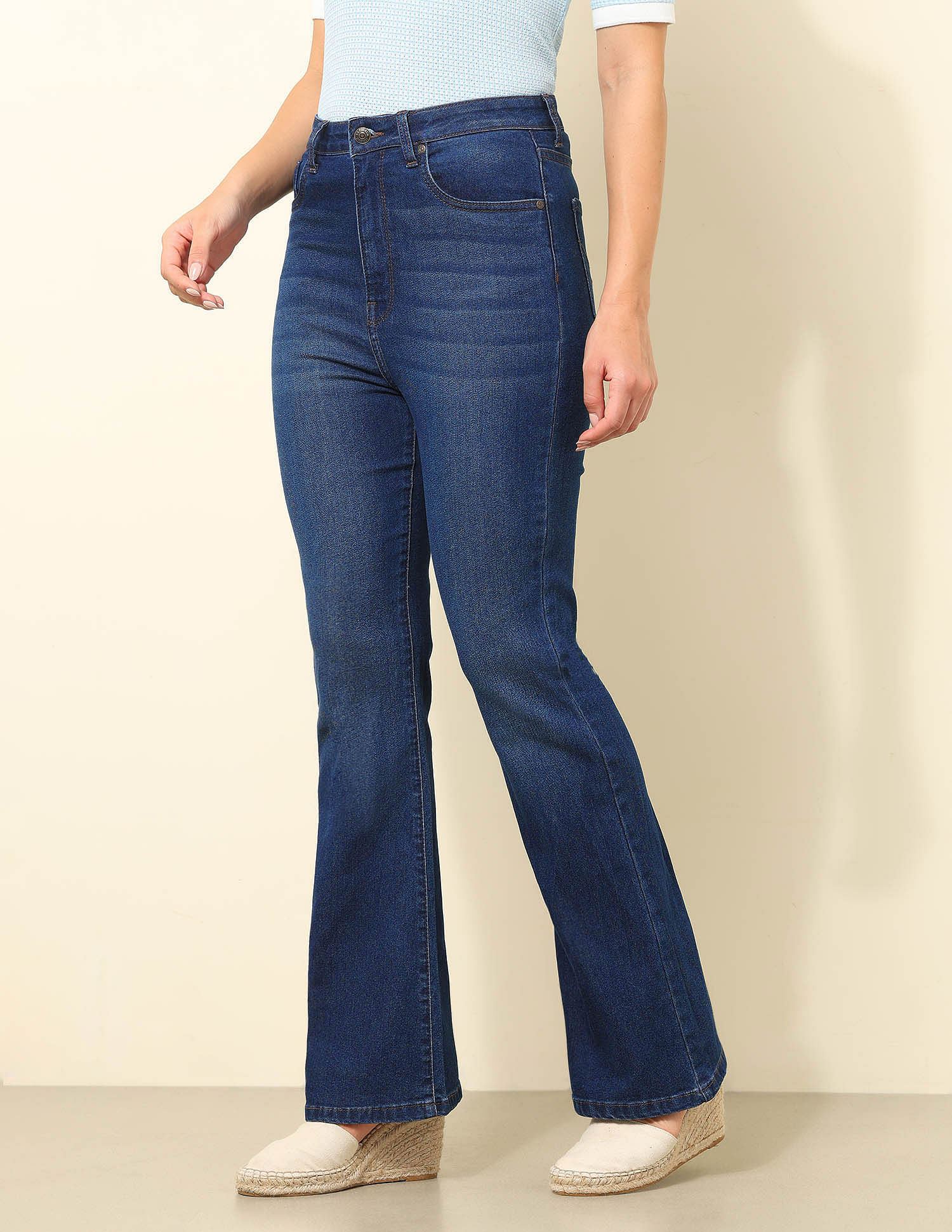 U.S. Polo Assn. Women Ultra-High Rise Flared Fit Jeans