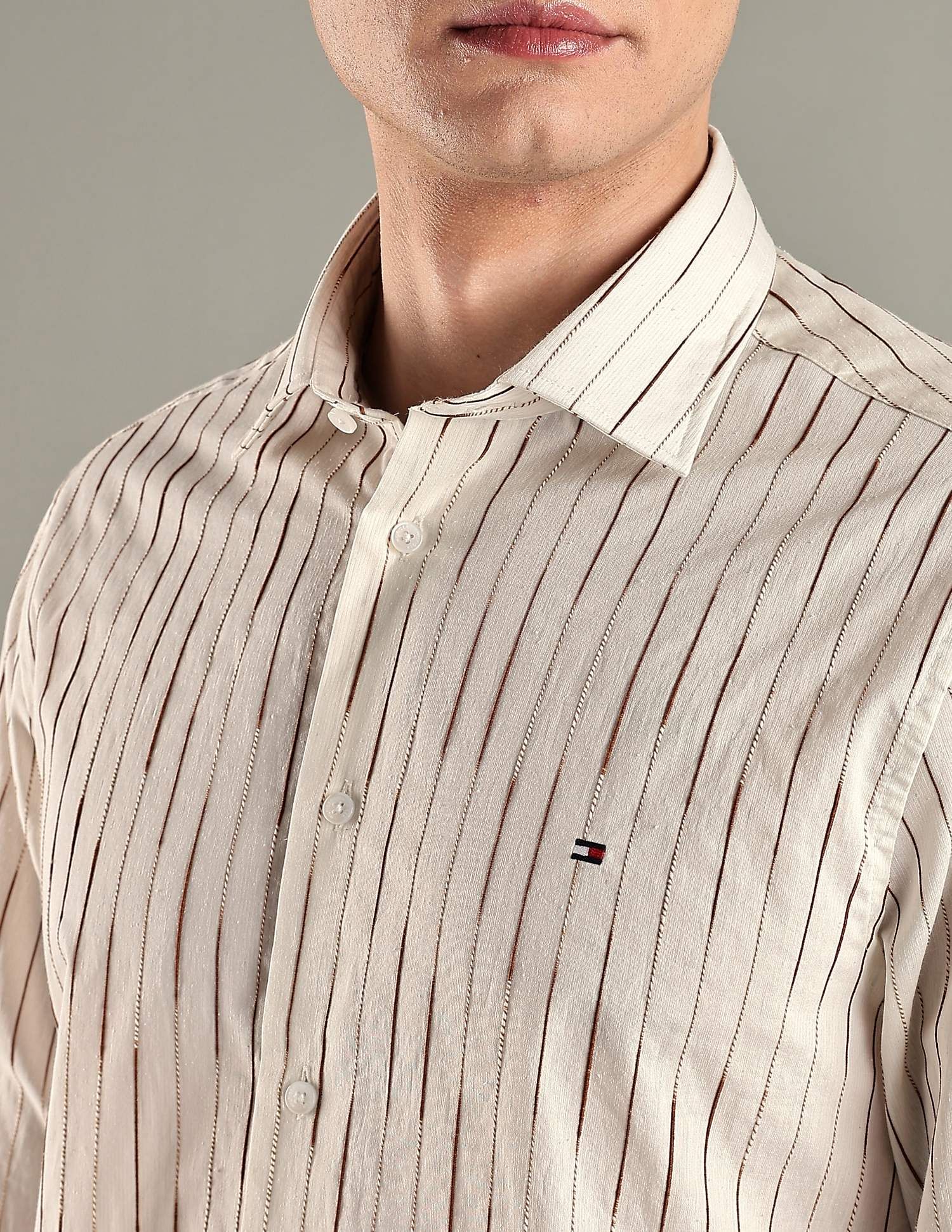 Tommy Hilfiger Striped Regular-Fit Cotton Shirt