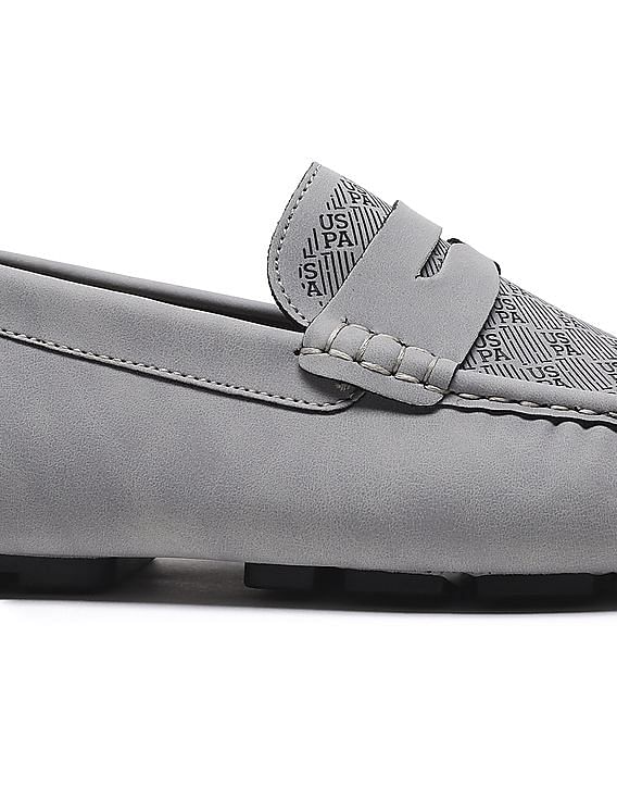 U.S. Polo Assn. Men Penny Strap Debossed Logo Asvalt Loafers