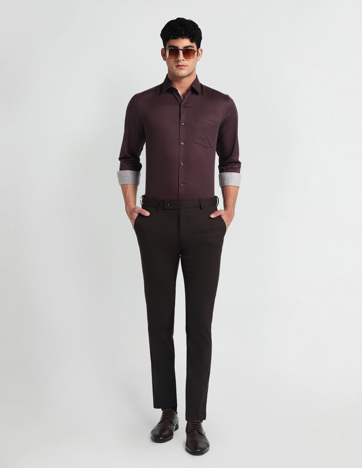 Arrow Manhattan Slim Fit Pattern Shirt