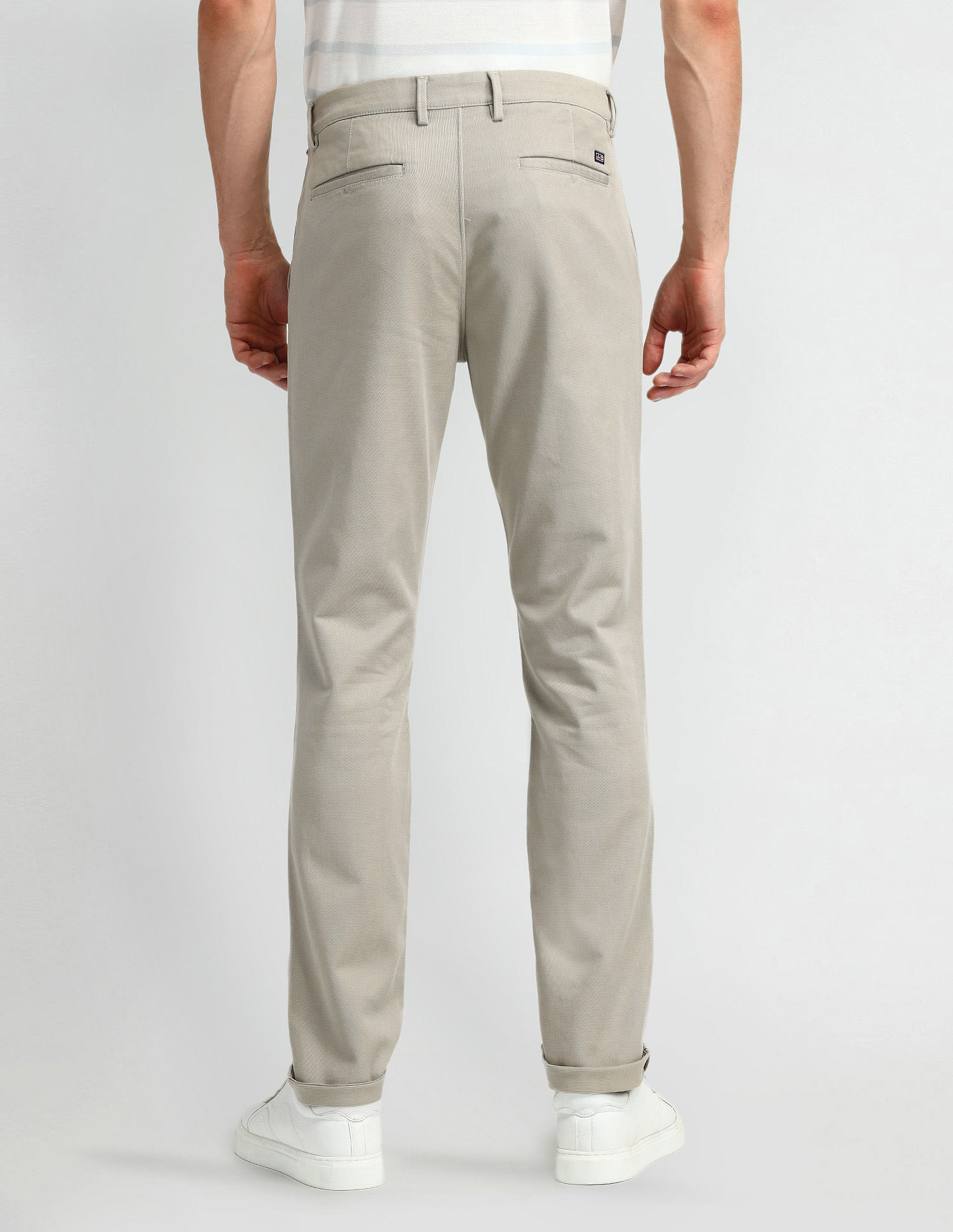Arrow Sport Slim Fit Solid Trousers