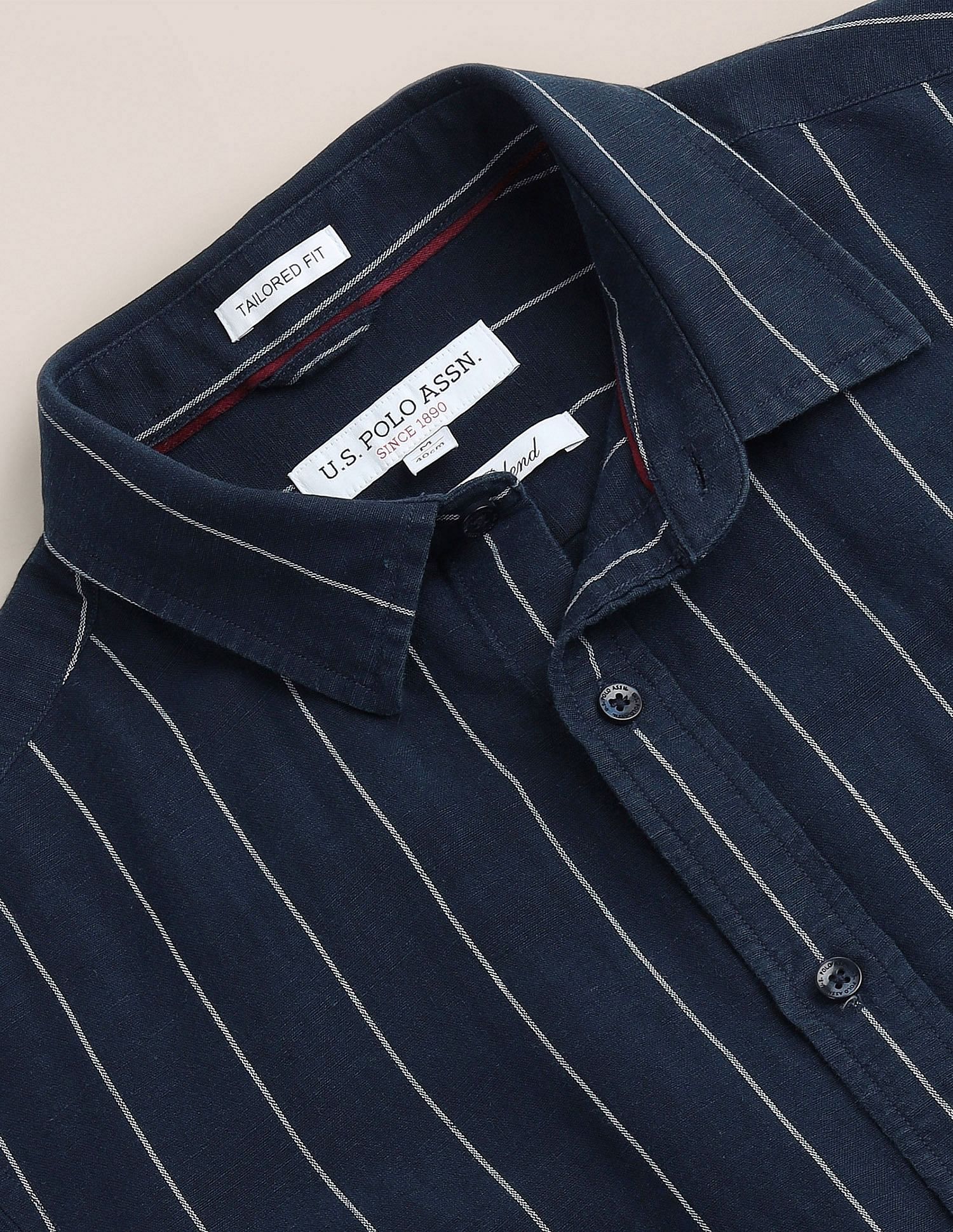 U.S. Polo Assn. Vertical Stripe Linen Shirt