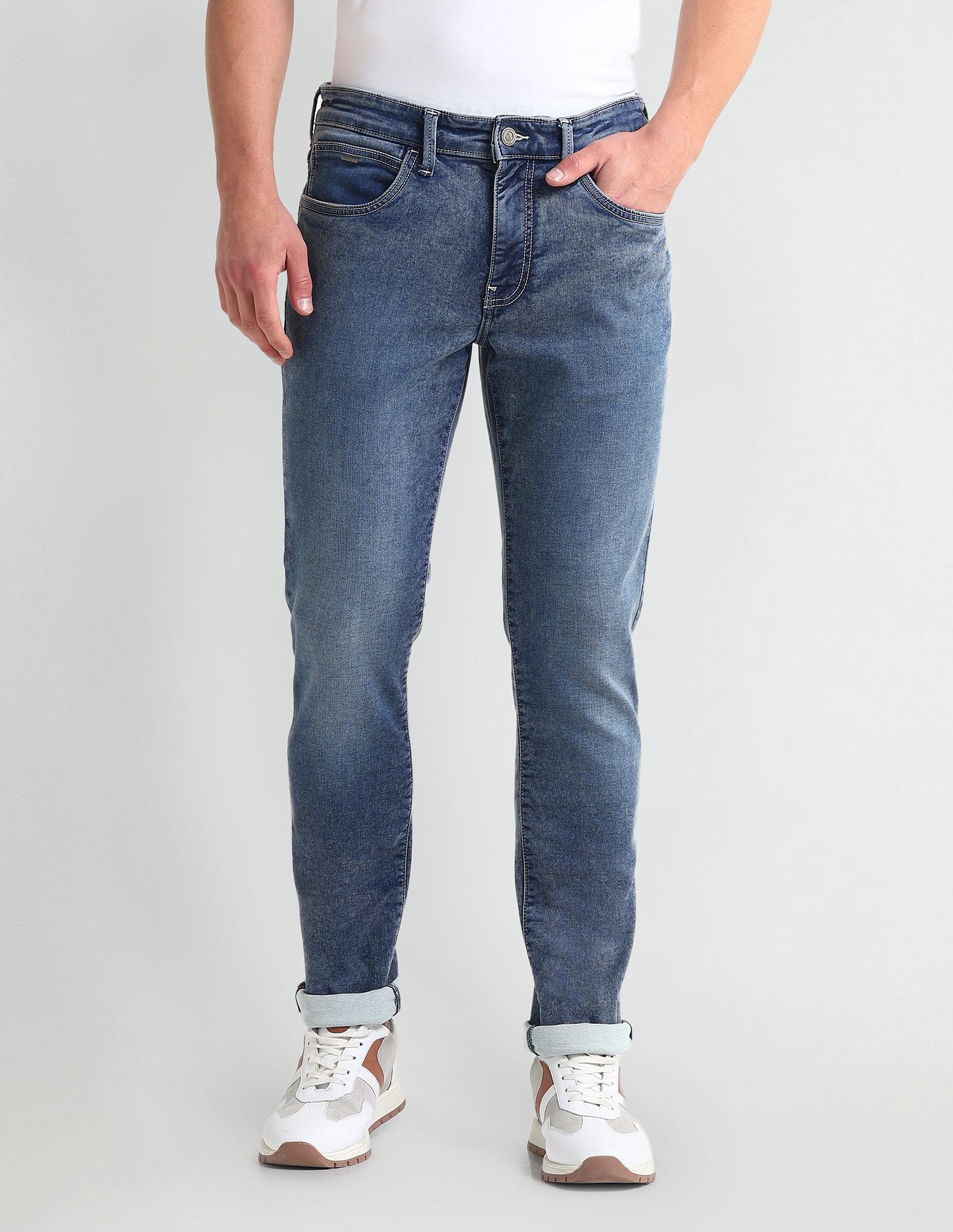 Arrow Sports Jameson Slim Fit Stone Wash Jeans