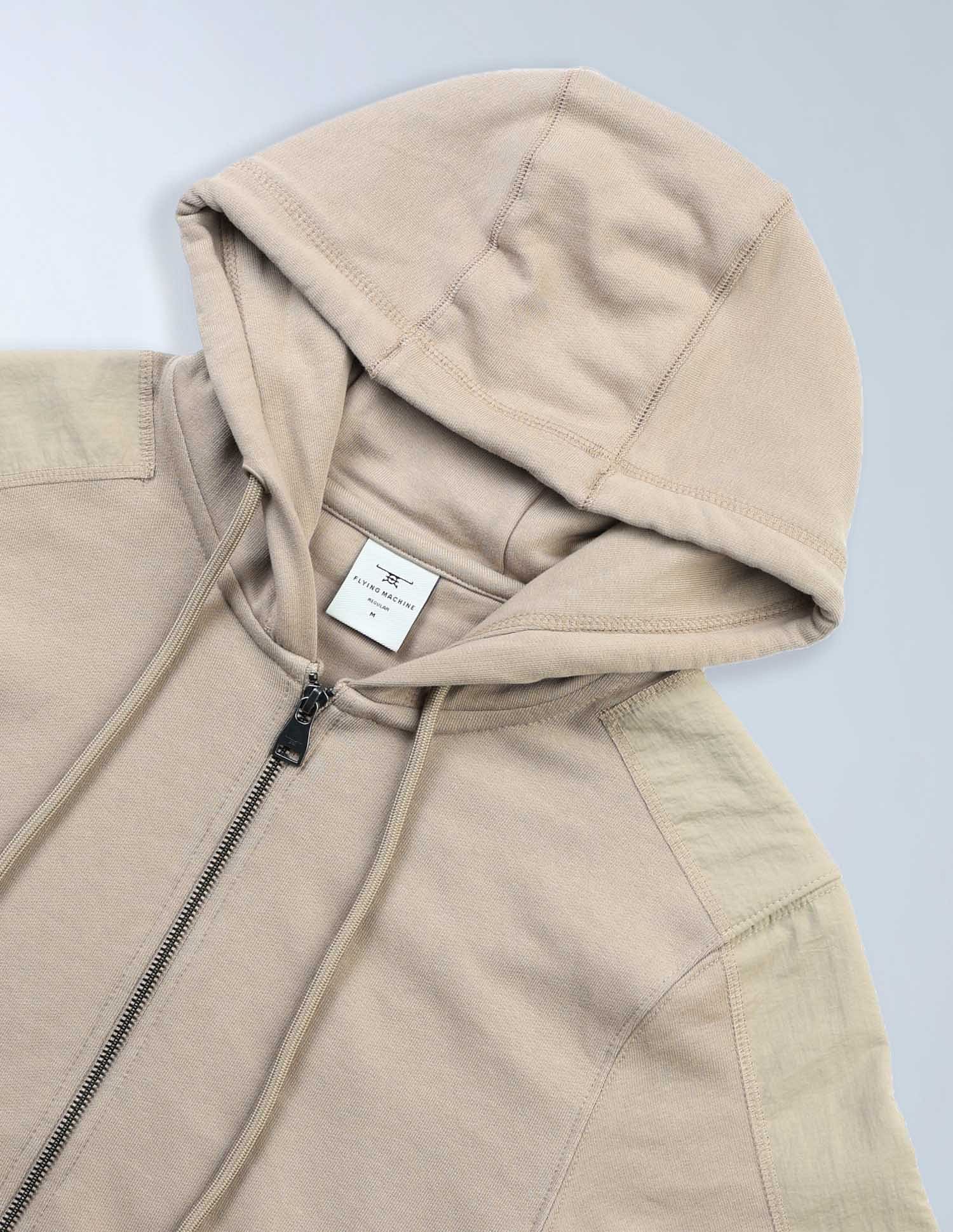Flying Machine Solid Regular Fit Hooded Sweatshirt