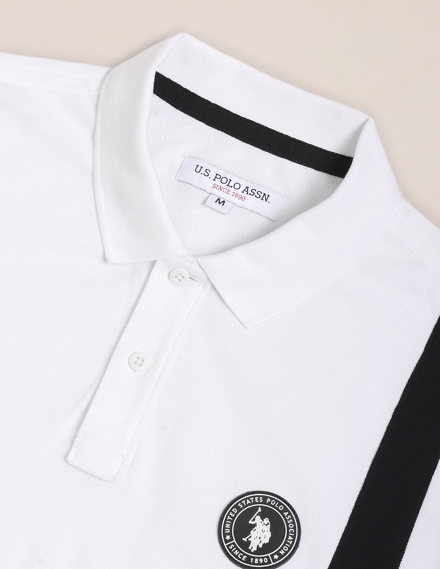 U.S. Polo Assn. Vertical Stripe Embroidered Logo Polo Shirt