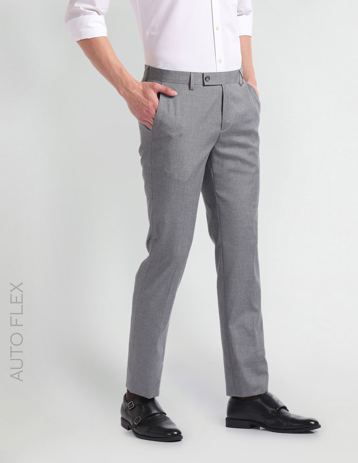 DENNISON Brown Men Flat-Front Mid-Rise Regular Trousers –  dennisonfashionindia