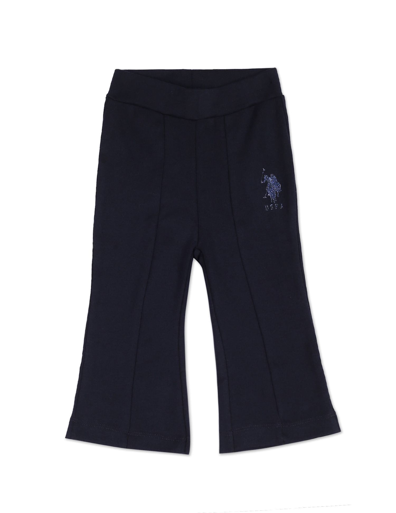 U.S. Polo Assn. Kids Panelled Solid Coordinate Track Pants