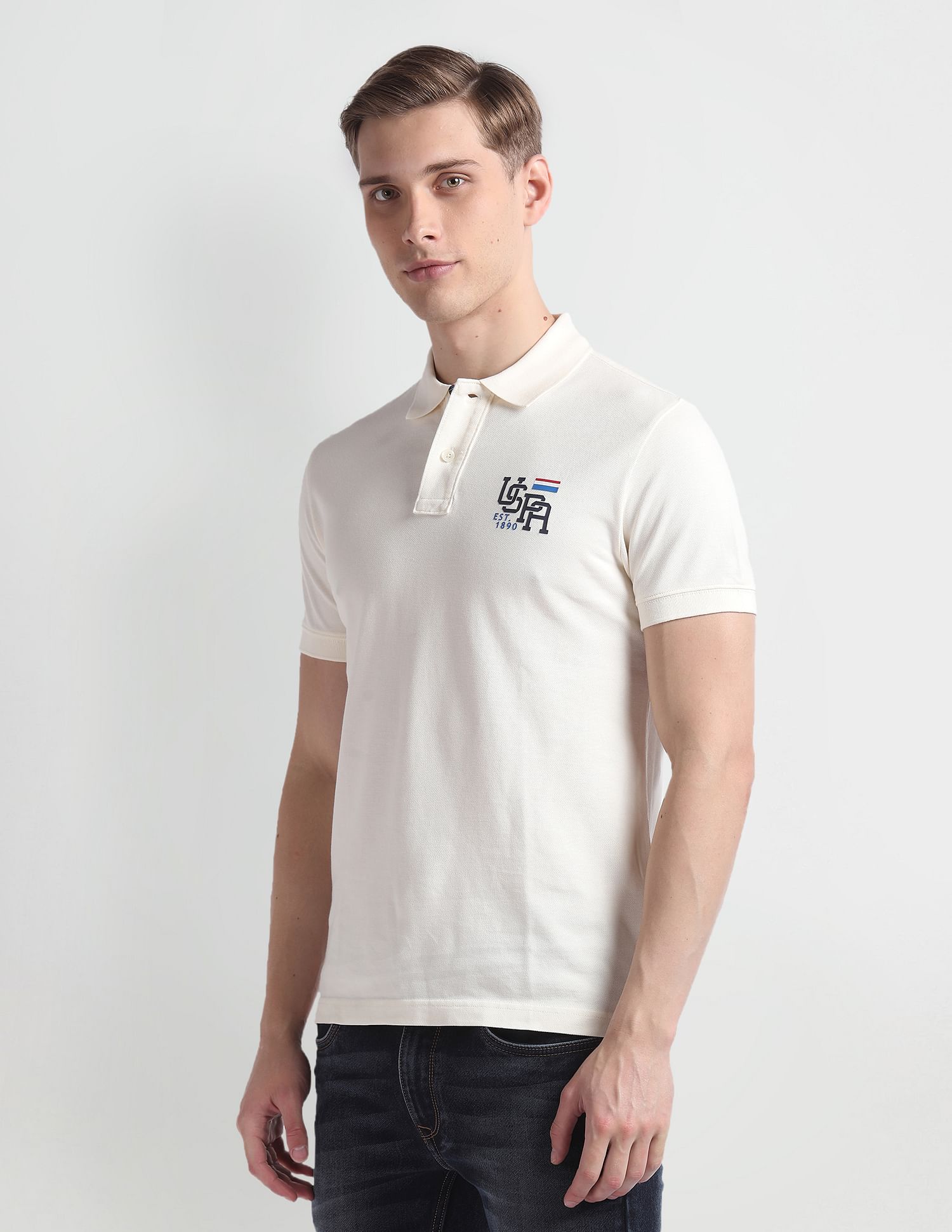 U.S. Polo Assn. Denim Co. Solid Cotton Polo Shirt