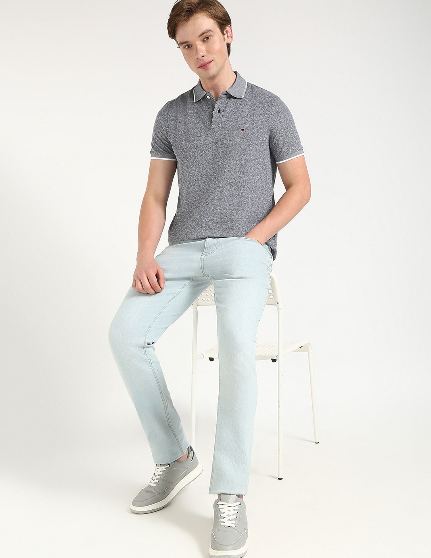 Tommy Hilfiger Printed Regular-Fit Cotton Polo Shirt