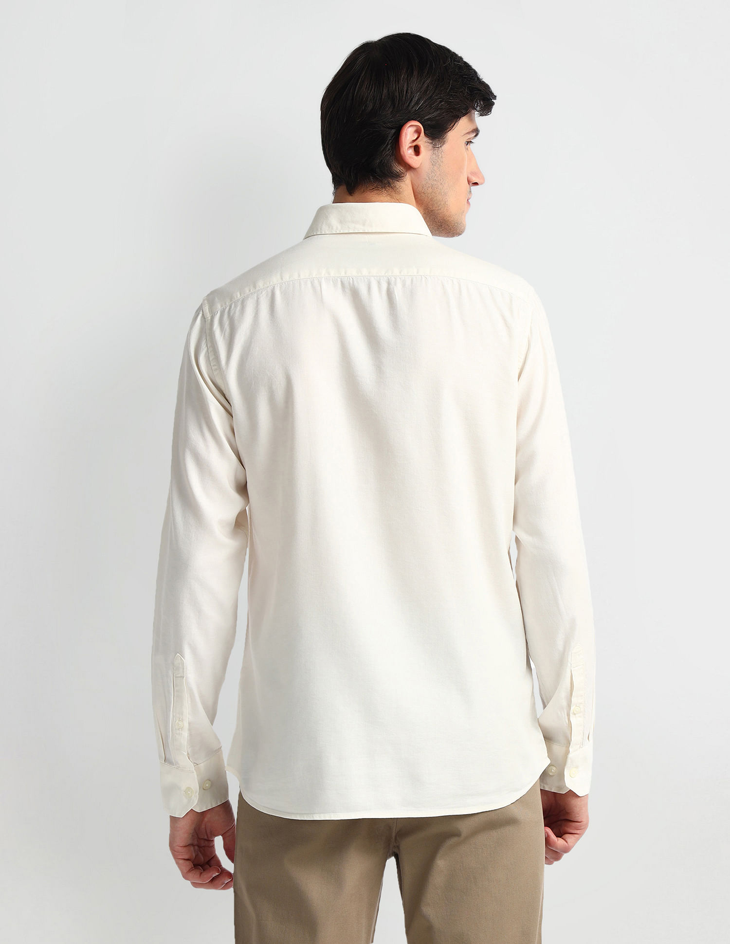 Arrow Sports Solid Cotton Shirt