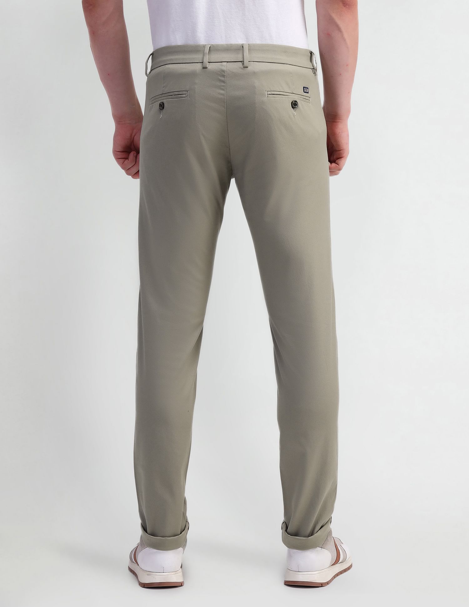 Arrow Sports Slim Fit Twill Trousers