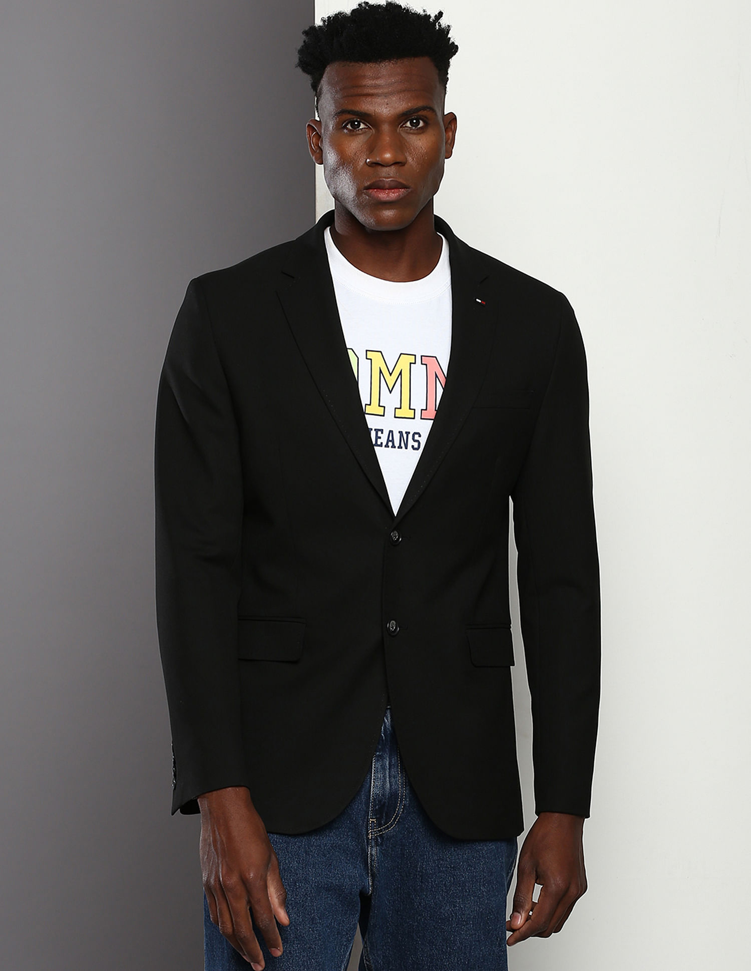 Tommy Hilfiger Solid Dobby Blazer