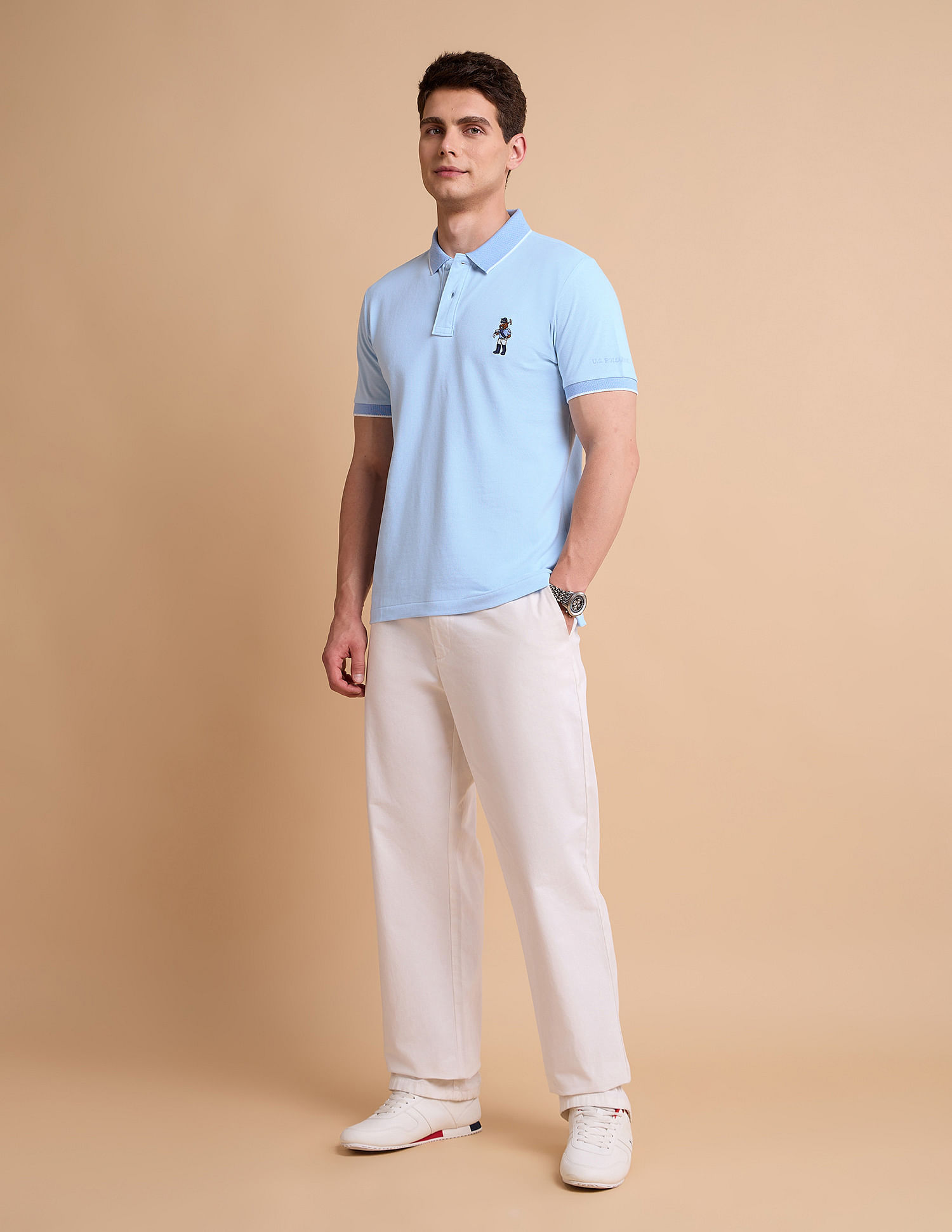 U.S. Polo Assn. Solid Pure Cotton Polo Shirt