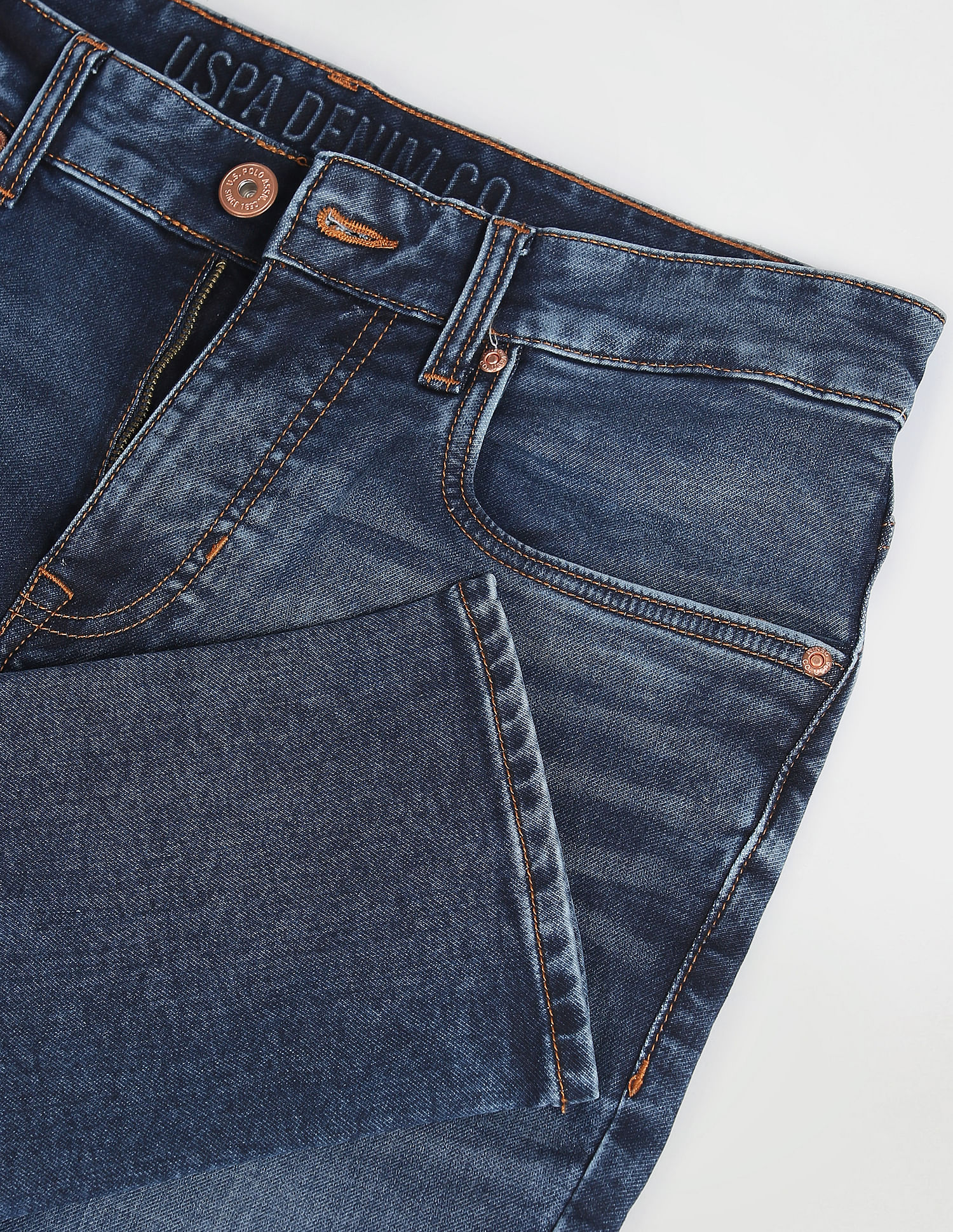 U.S. Polo Assn. Denim Co. Henry Cropped Fit Blue Jeans