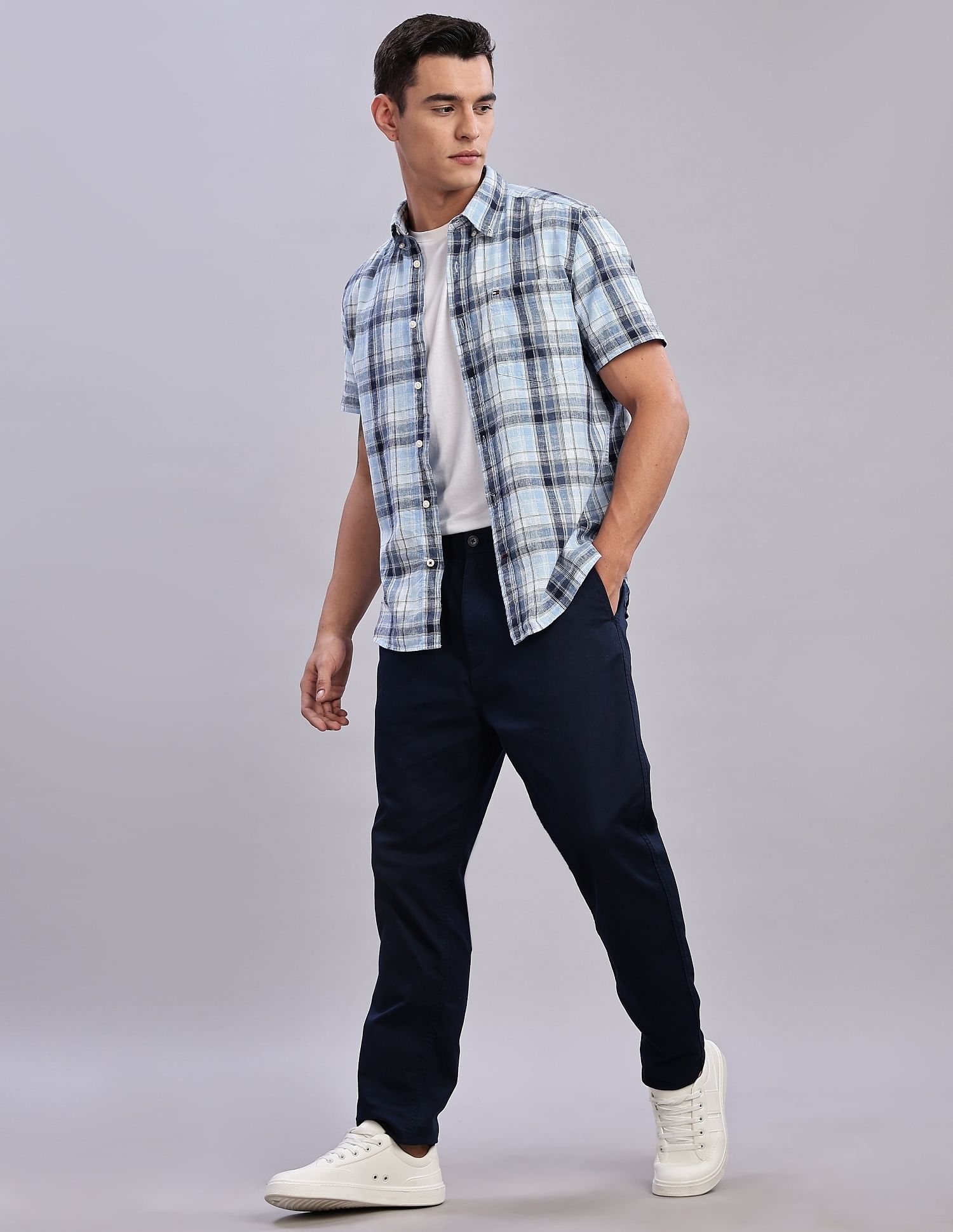 Tommy Hilfiger Mens Navy Solid Pant