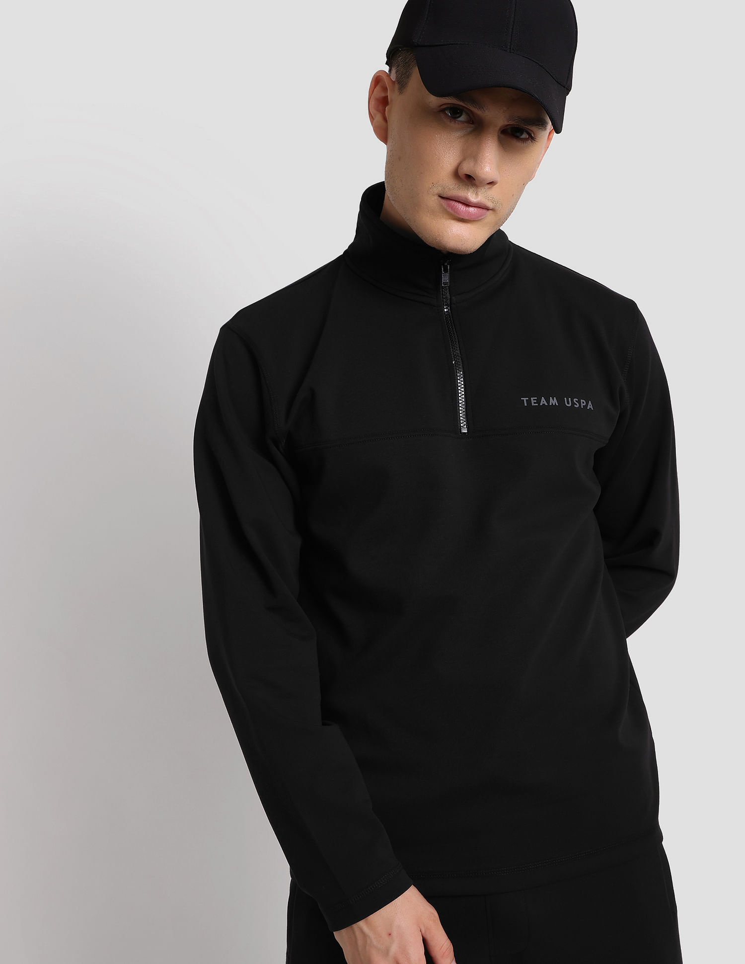 Us polo assn quarter zip cheap pullover