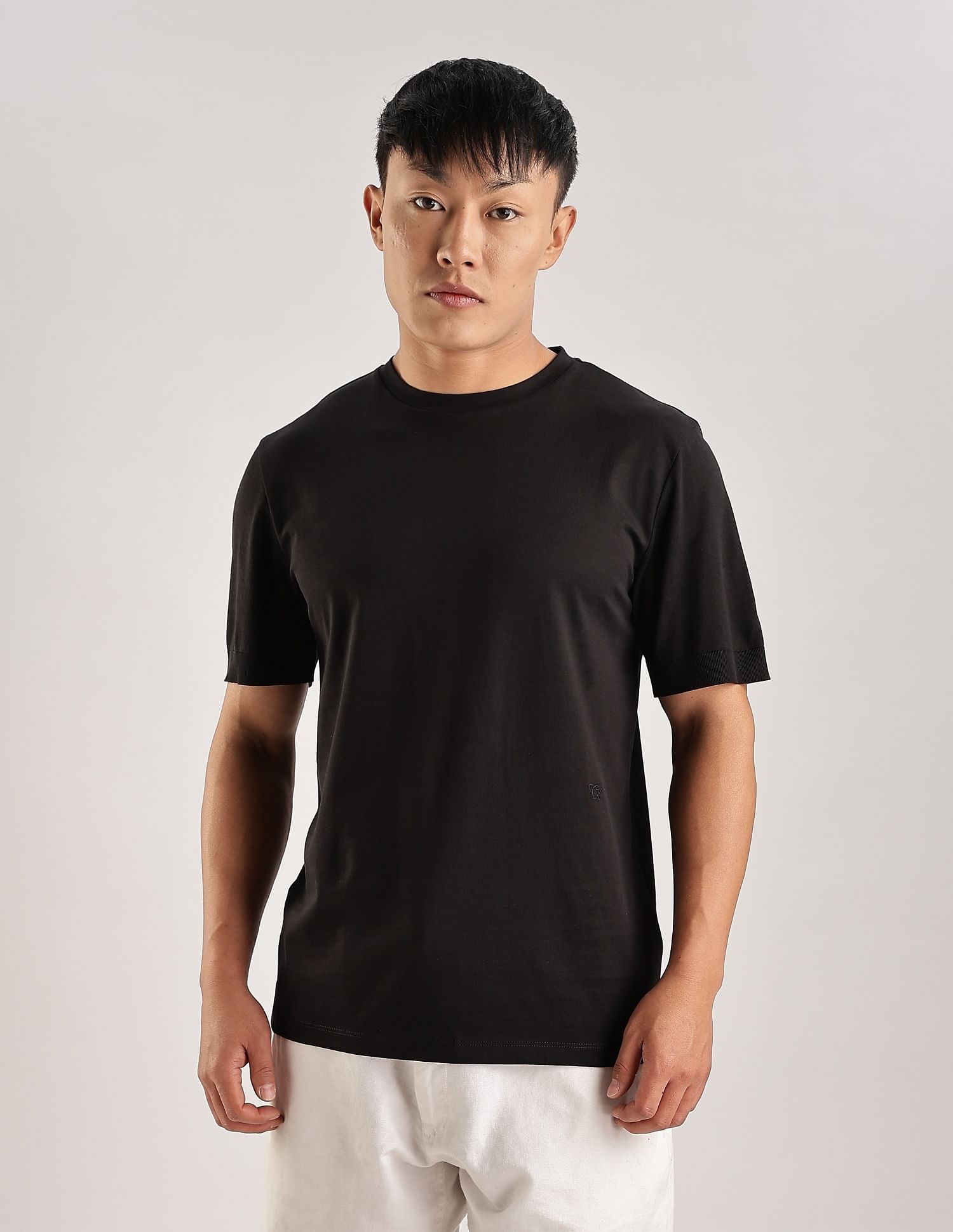 Calvin Klein Solid Regular-Fit Cotton T-Shirt