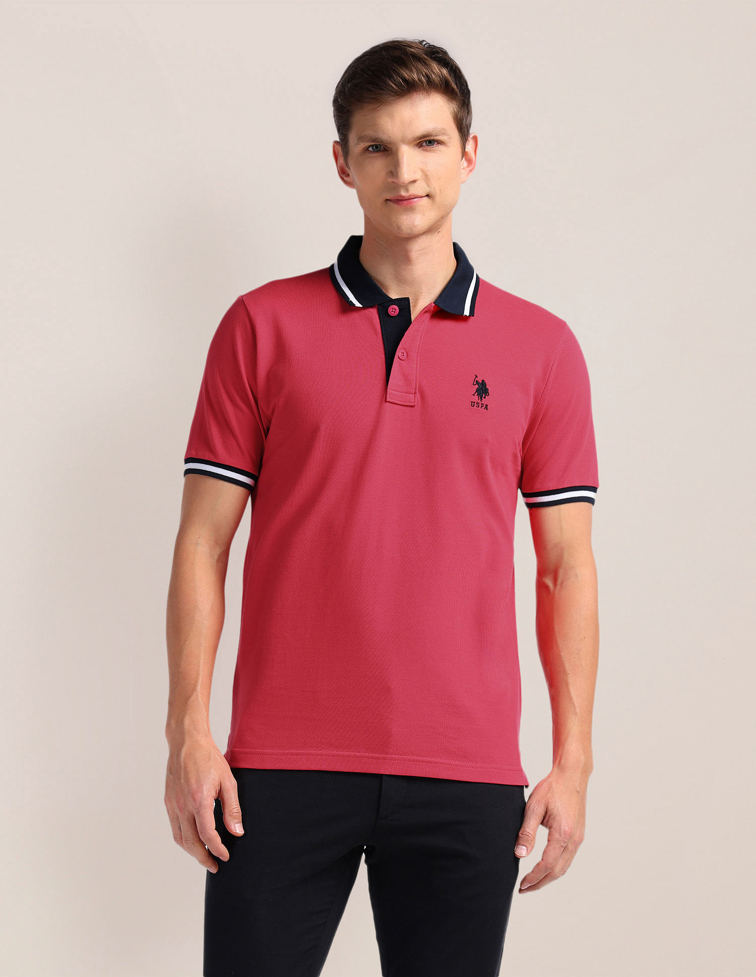 U.S. Polo Assn. Solid Slim Fit Polo Shirt