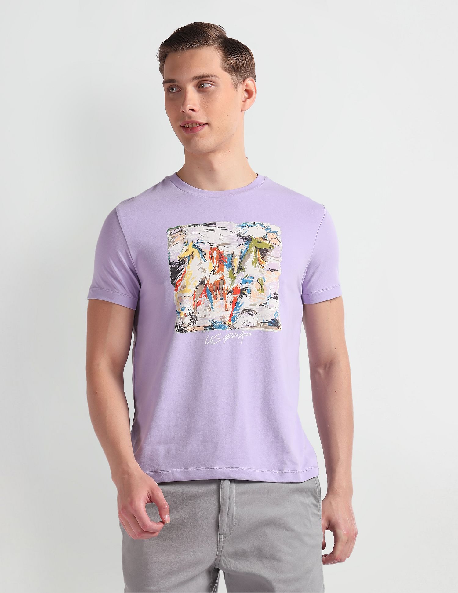 U.S. Polo Assn. Denim Co. Graphic Print Cotton T-Shirt