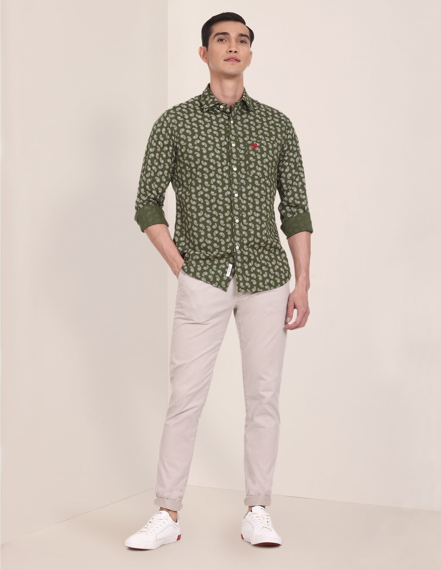 U.S. Polo Assn. Paisley Print Cotton Regular Fit Casual Shirt